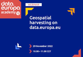 Cartel del webinar Geospatial harvesting