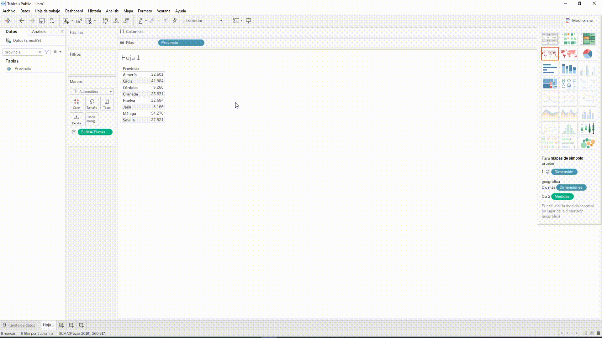 Editar etiquetas en una gráfica de tarta en Tableau