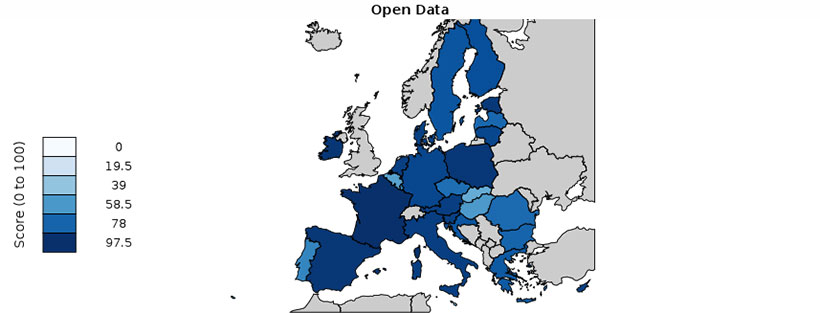 Mapa de la madurez de los datos abiertos en Europa