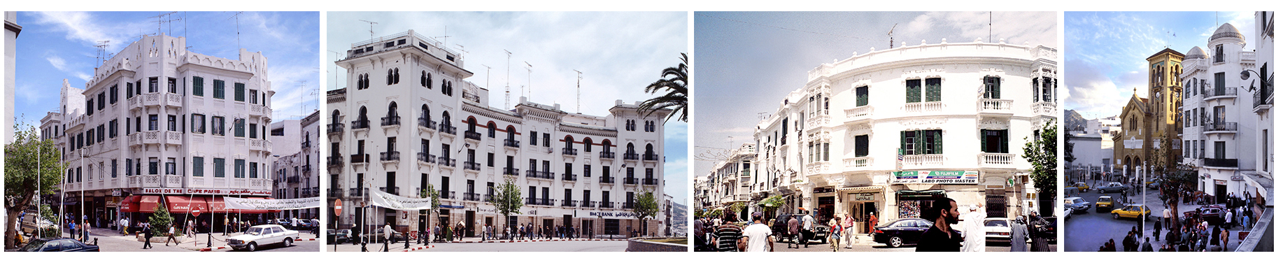 Vistas de edificios en Plaza Mohamed V y avenidas Mulay Mehdi y Dr. Duaso.