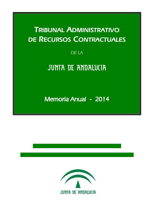 Cubierta de la Memoria Anual 2014 del TARCJA