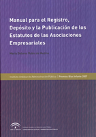 Portada de la publicación "Manual para el registro, depósito y la publicación de los estatutos de las asociaciones empresariales"