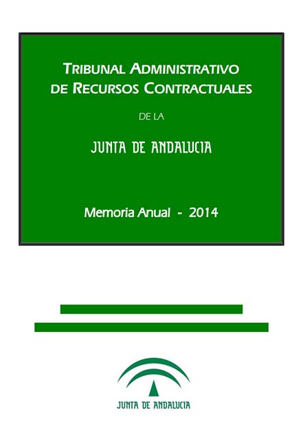 Cubierta de la Memoria Anual 2014 del TARCJA