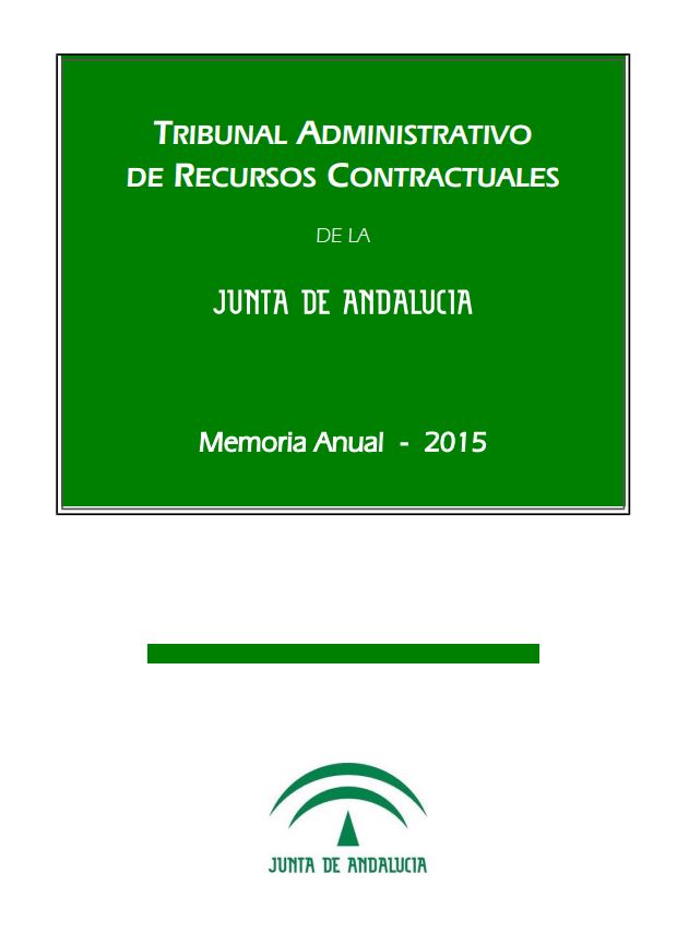 Cubierta de la Memoria Anual 2015 del TARCJA