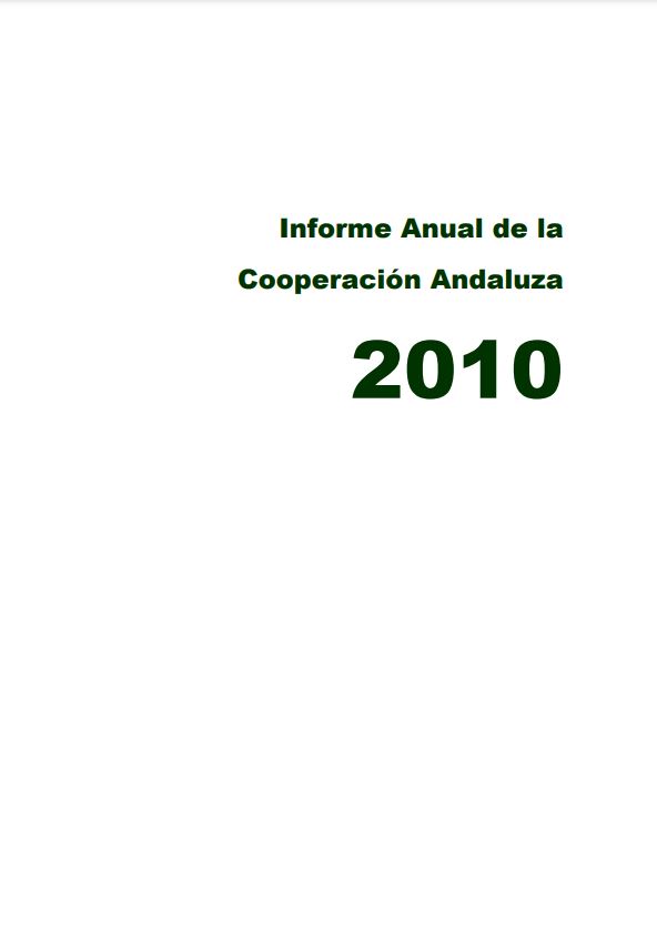 Portada: Informe anual de la Cooperación Andaluza (2010)