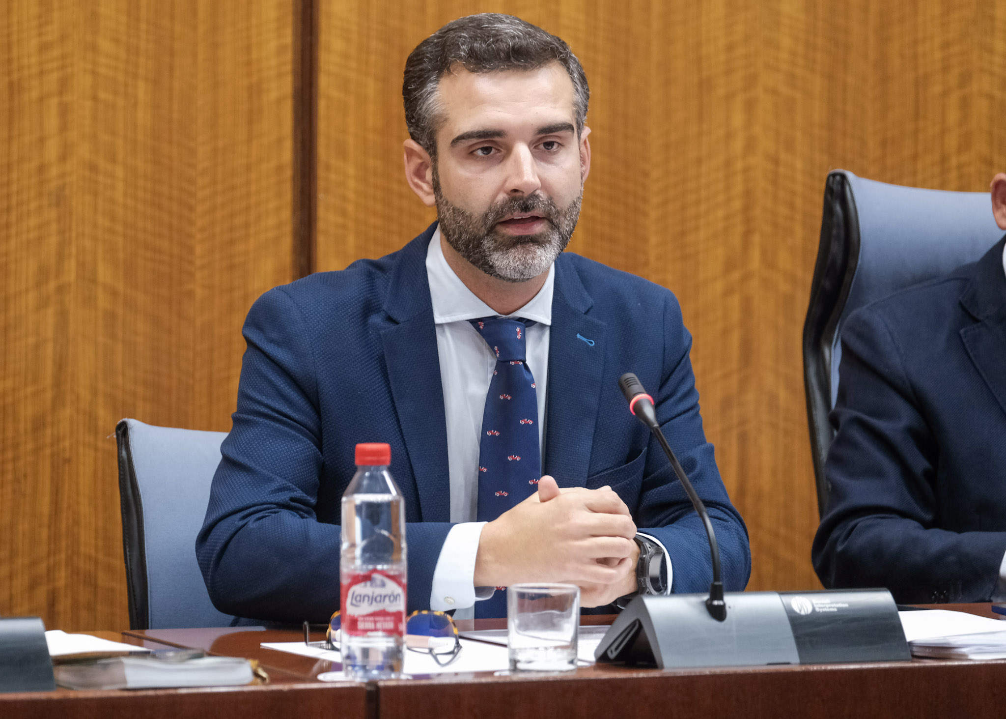 Fernández-Pacheco en el Parlamento andaluz.