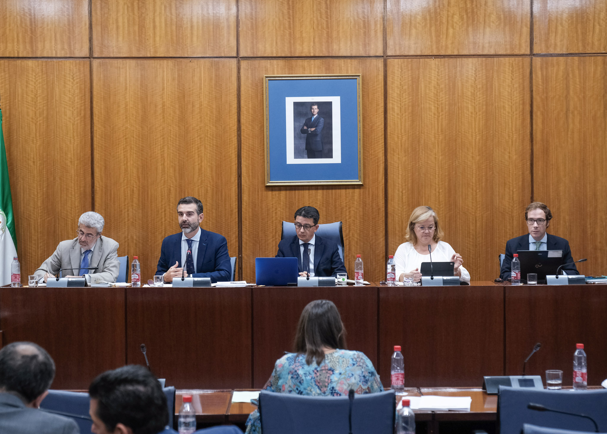 Ramón Fernández-Pacheco durante la comisión en el Parlamento andaluz.