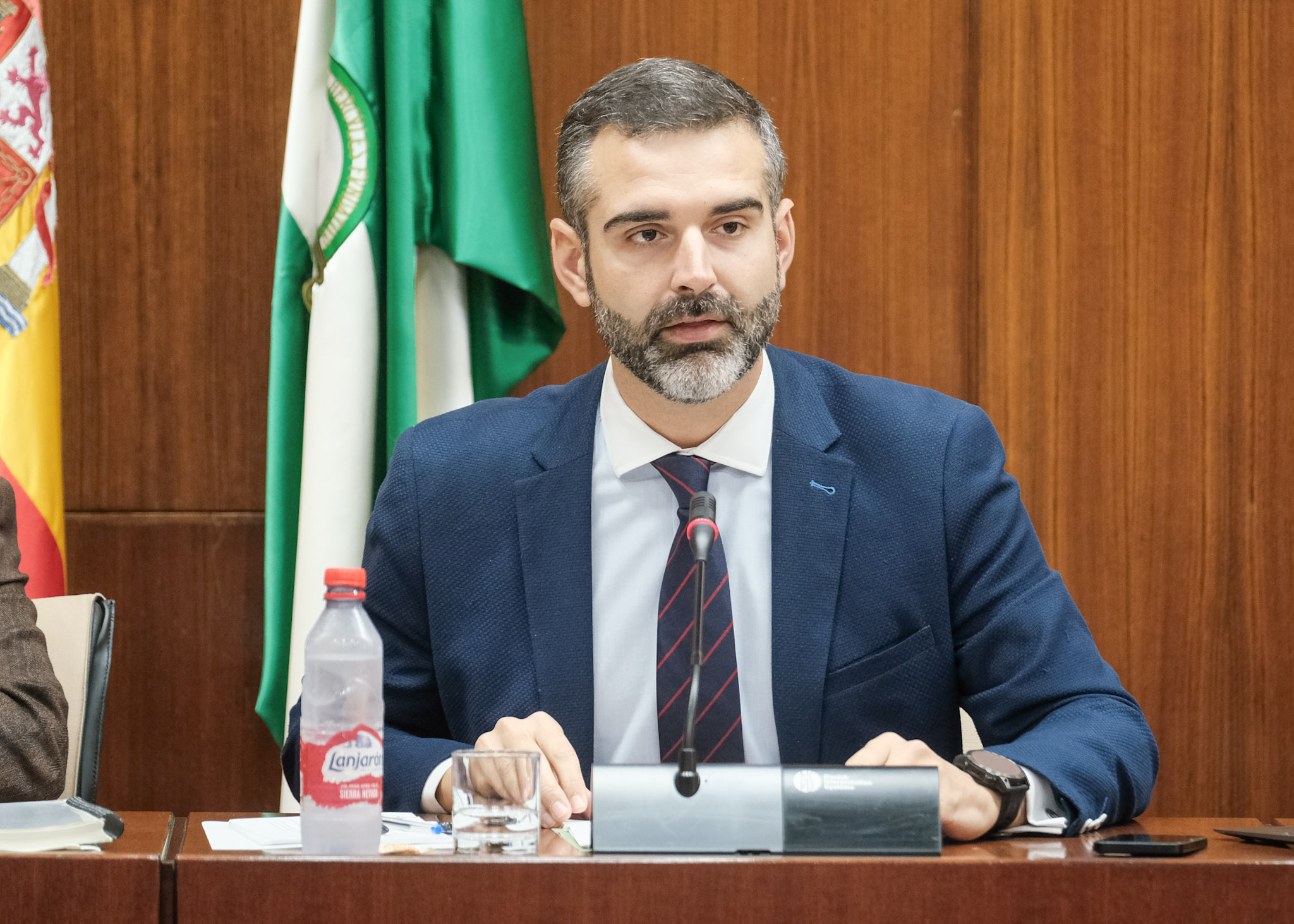 Ramón Fernández-Pacheco durante la comisión de presupuestos.