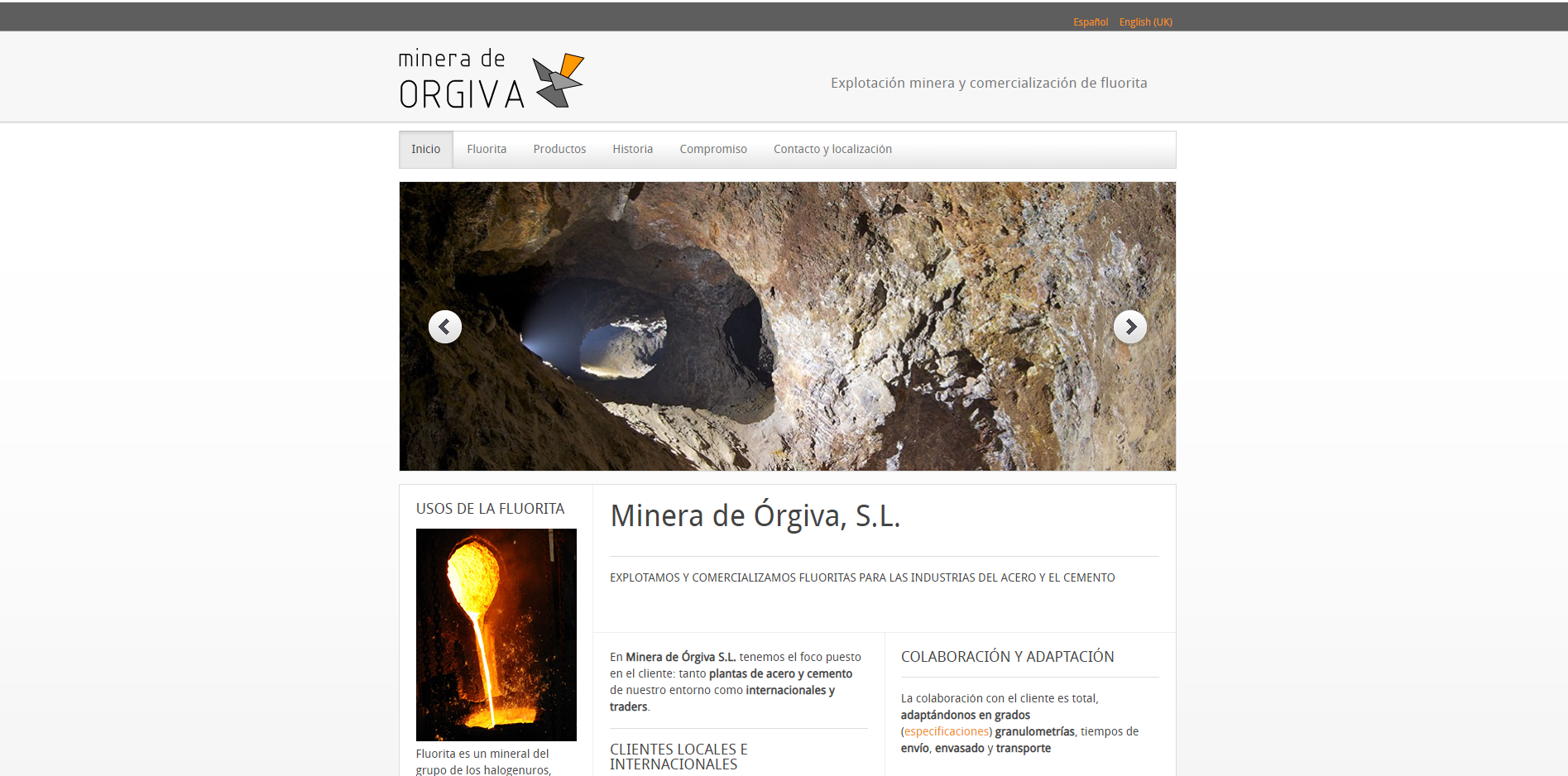 Foto de la web Minera de Orgiva S. L.