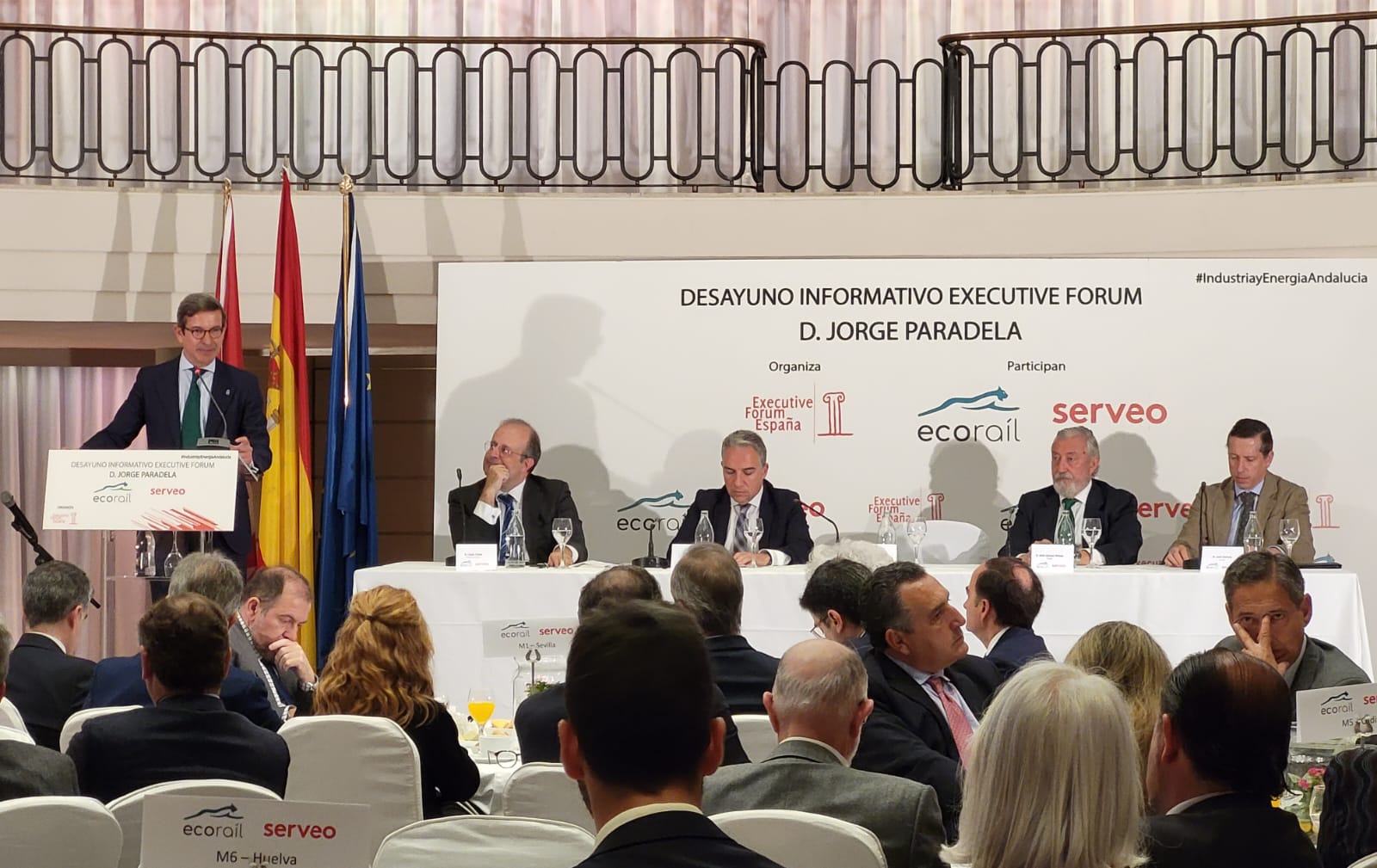 El consejero de Política Industrial y Energía, Jorge Paradela, en un desayuno informativo organizado por Executive Forum España en Madrid.