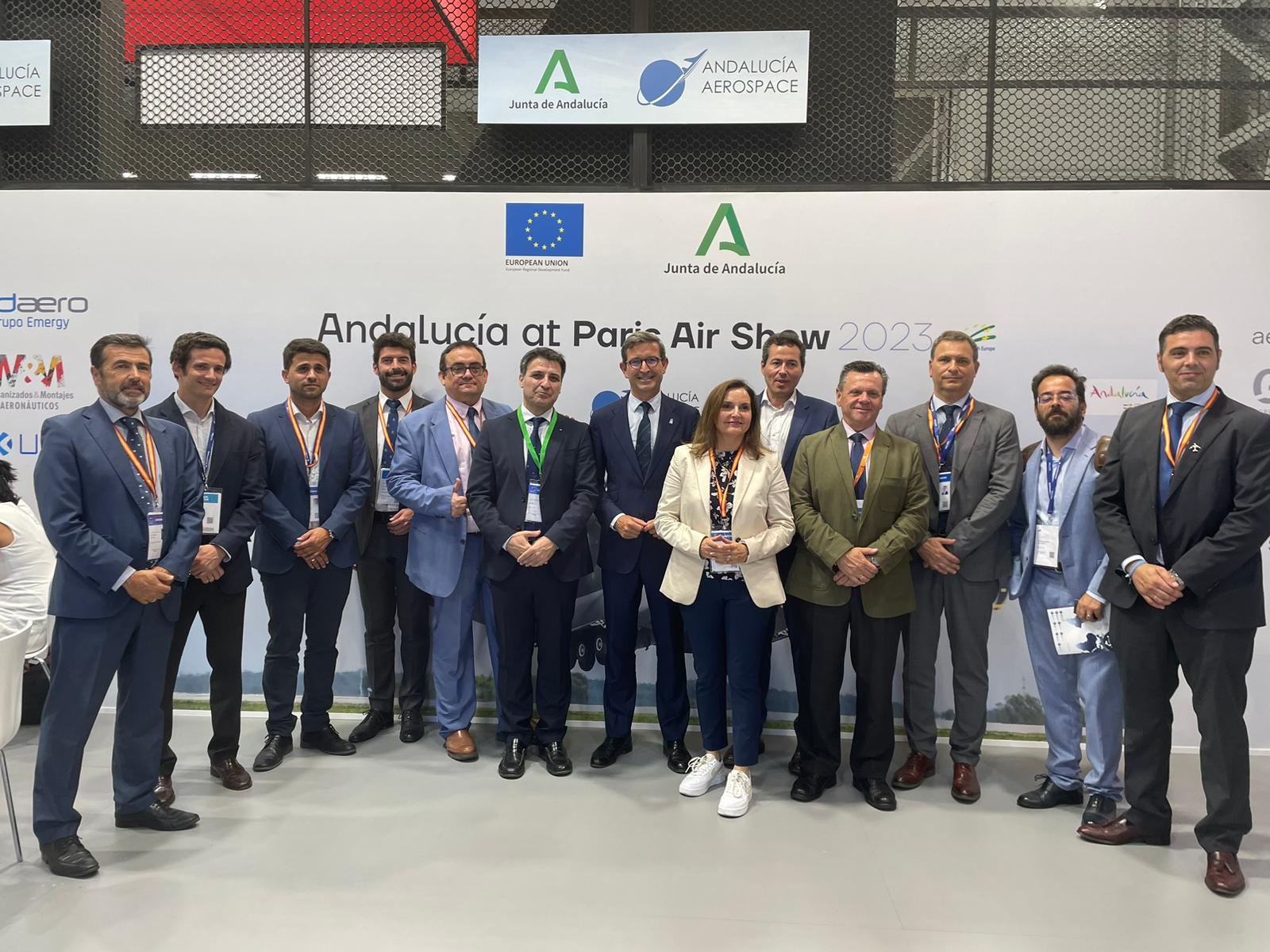 Paradela acompaña a las empresas andaluzas en la misión comercial en el marco del Salón Internacional de la Aeronáutica y el Espacio que se celebra esta semana en Le Bourget.