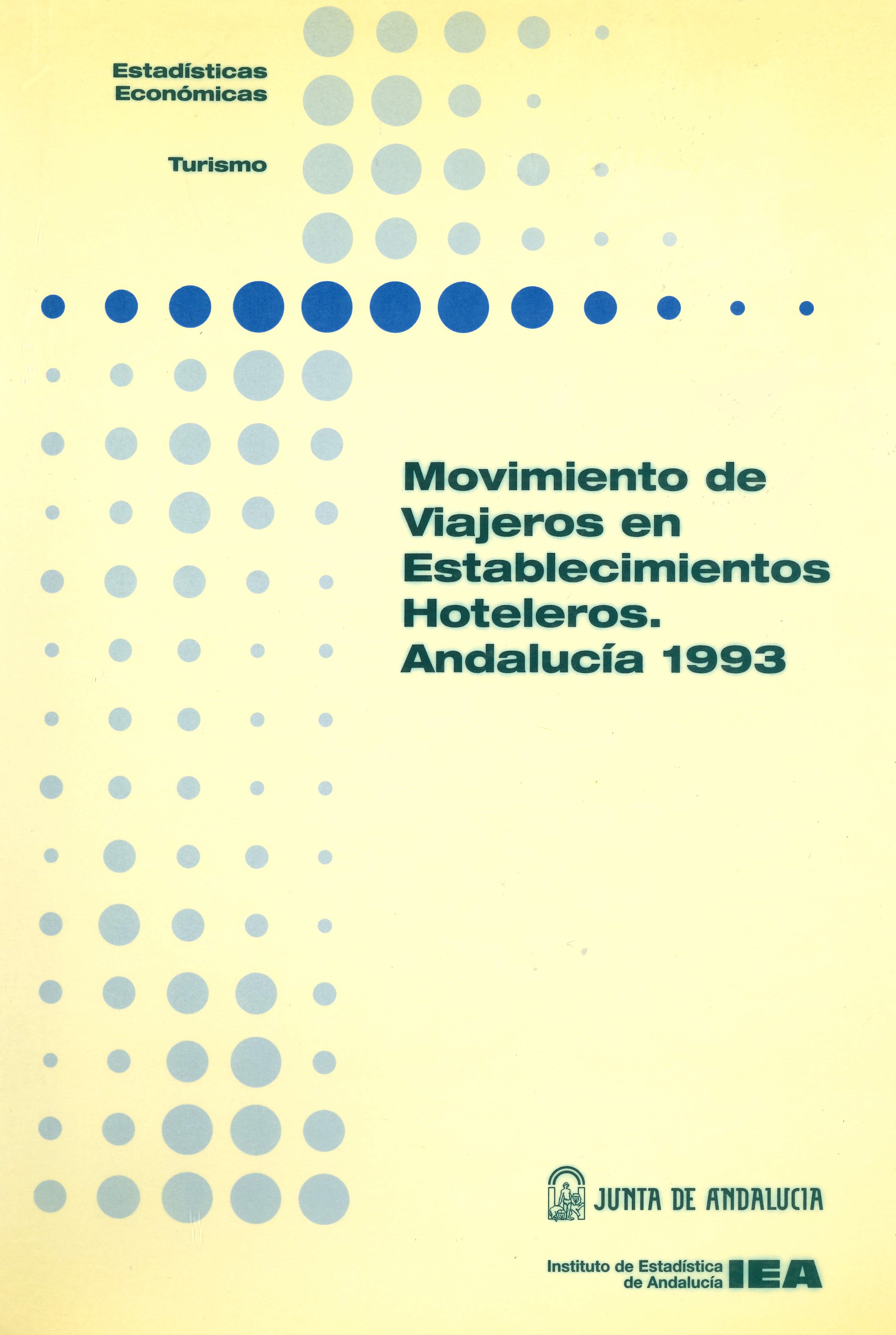 Imagen representativa de la publicación Movimiento de viajeros en establecimientos hoteleros: Andalucía 1993