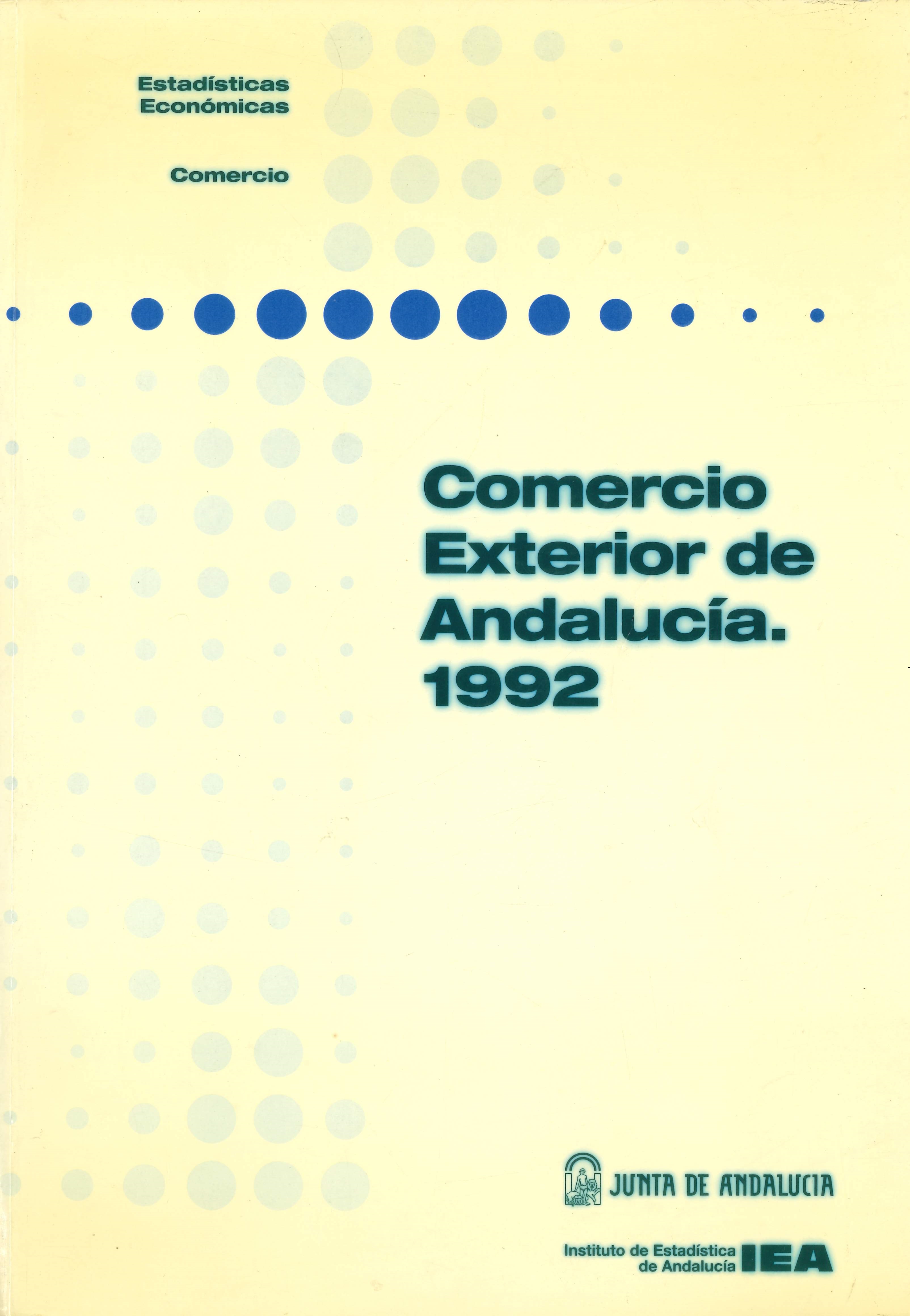 Imagen representativa de la publicación Comercio exterior de Andalucía 1992