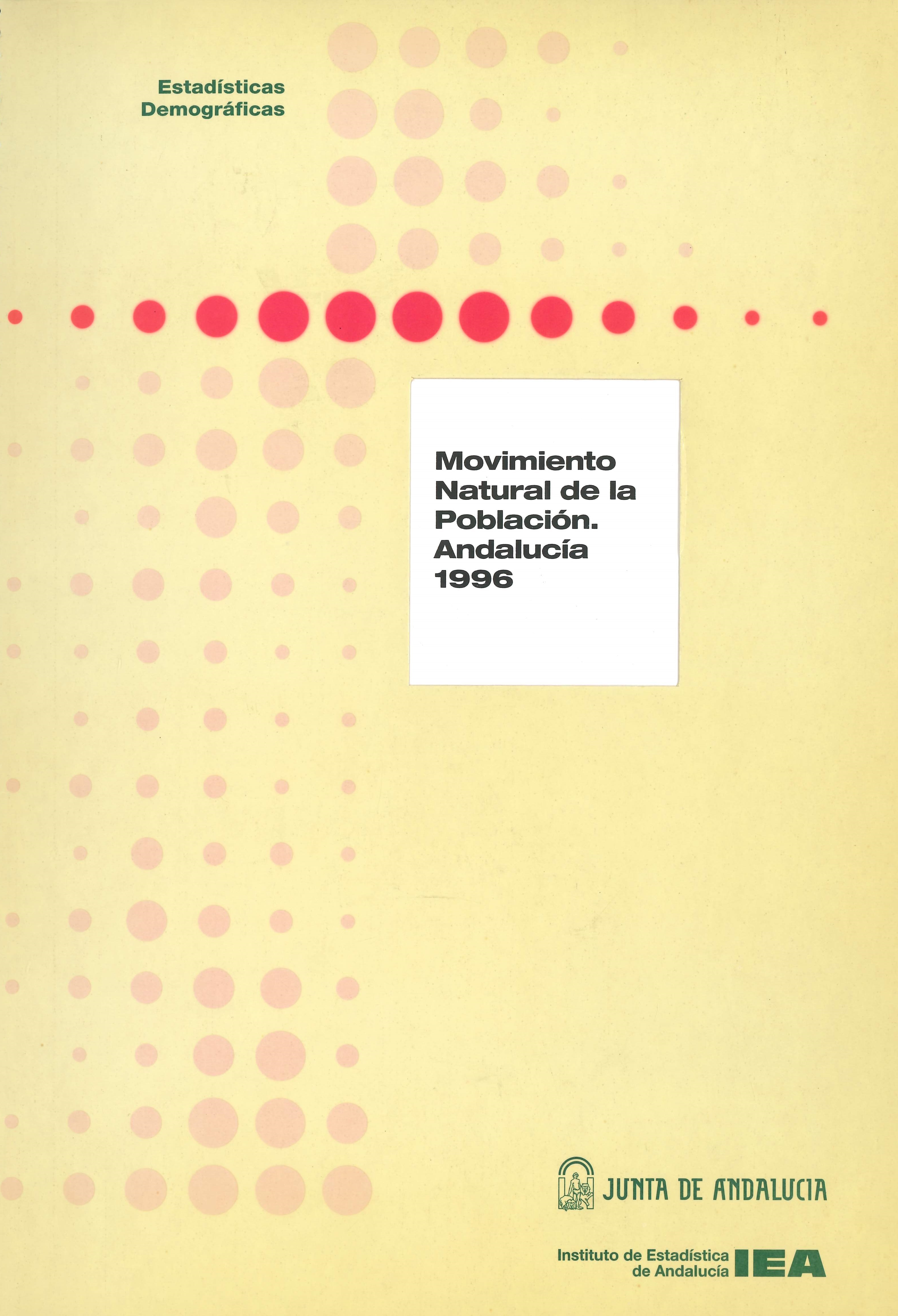 Imagen representativa de la publicación Movimiento natural de la población: Andalucía 1996