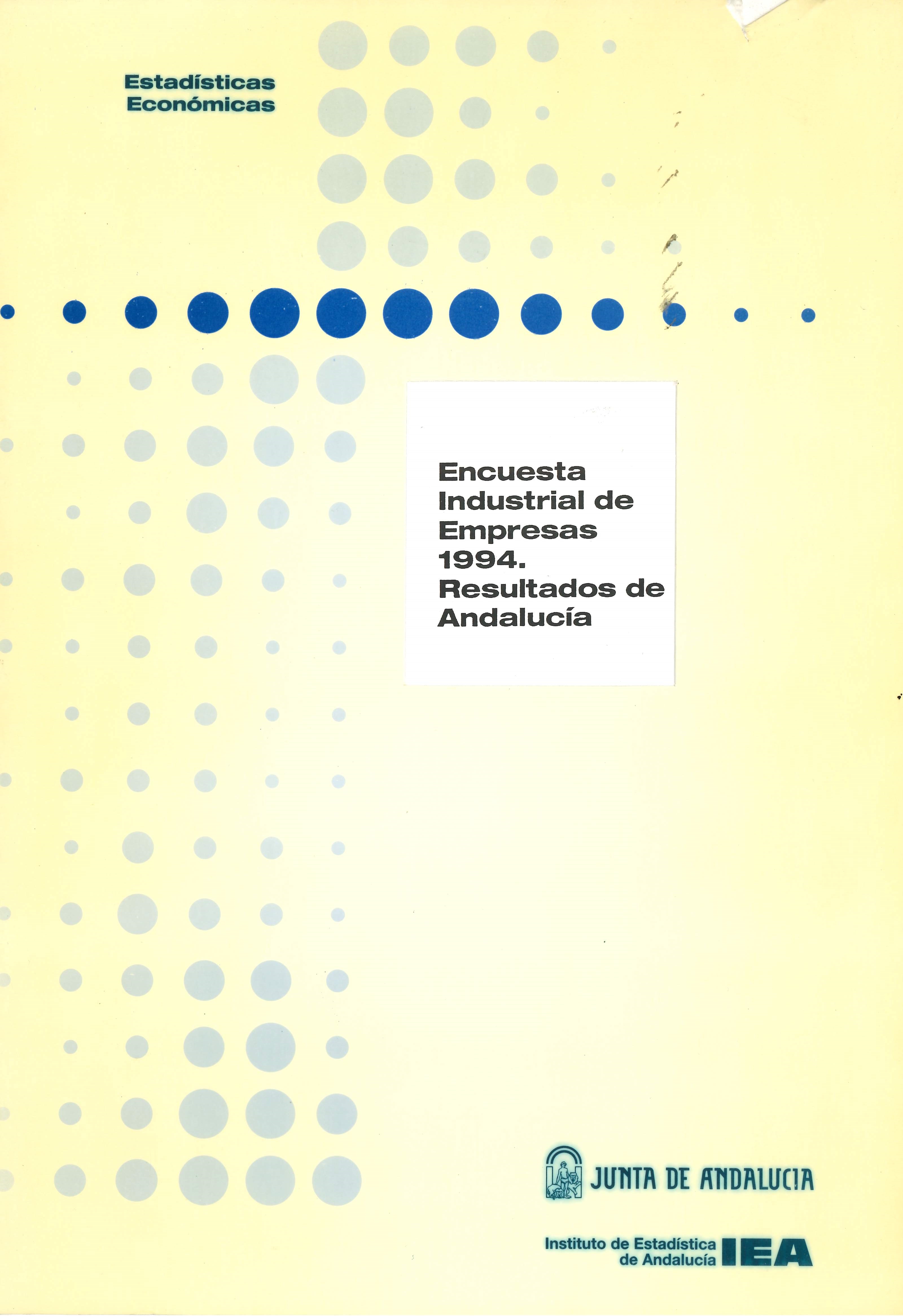 Imagen representativa de la publicación Encuesta industrial de empresas 1994: resultados de Andalucía