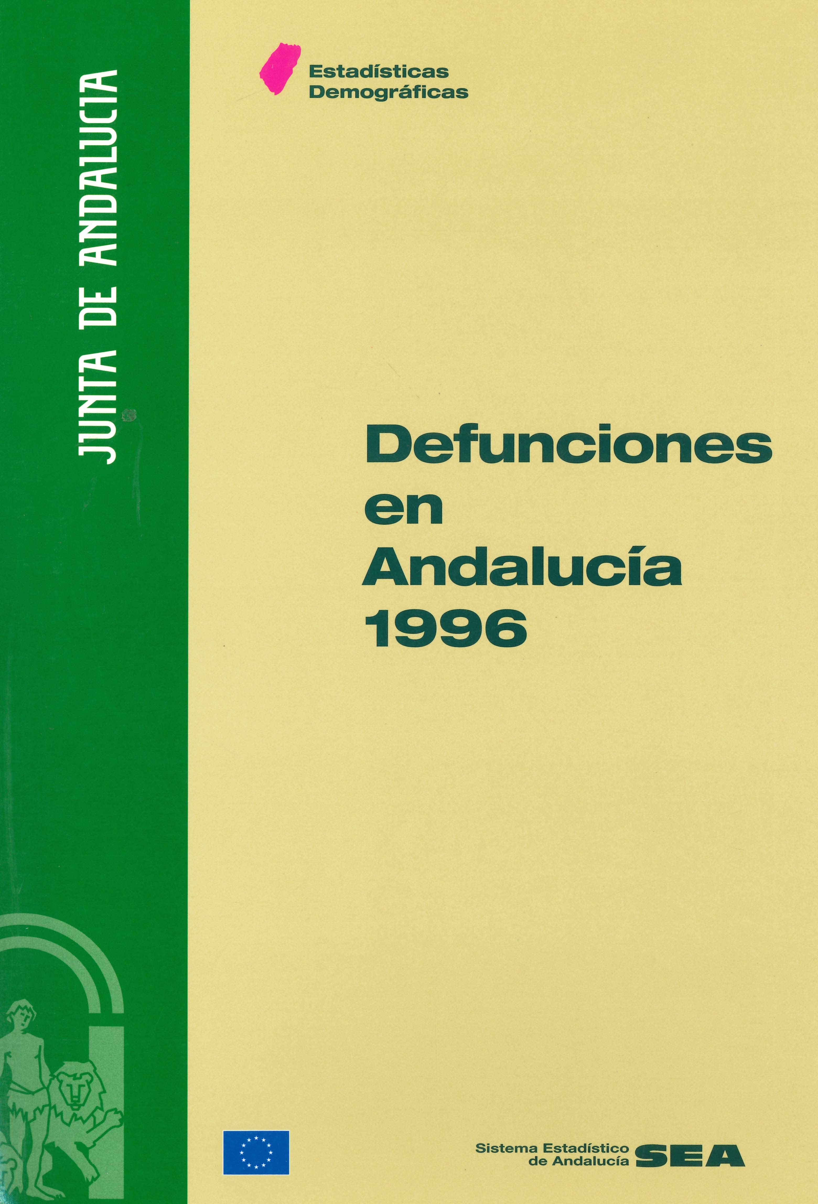 Imagen representativa de la publicación Defunciones en Andalucía 1996