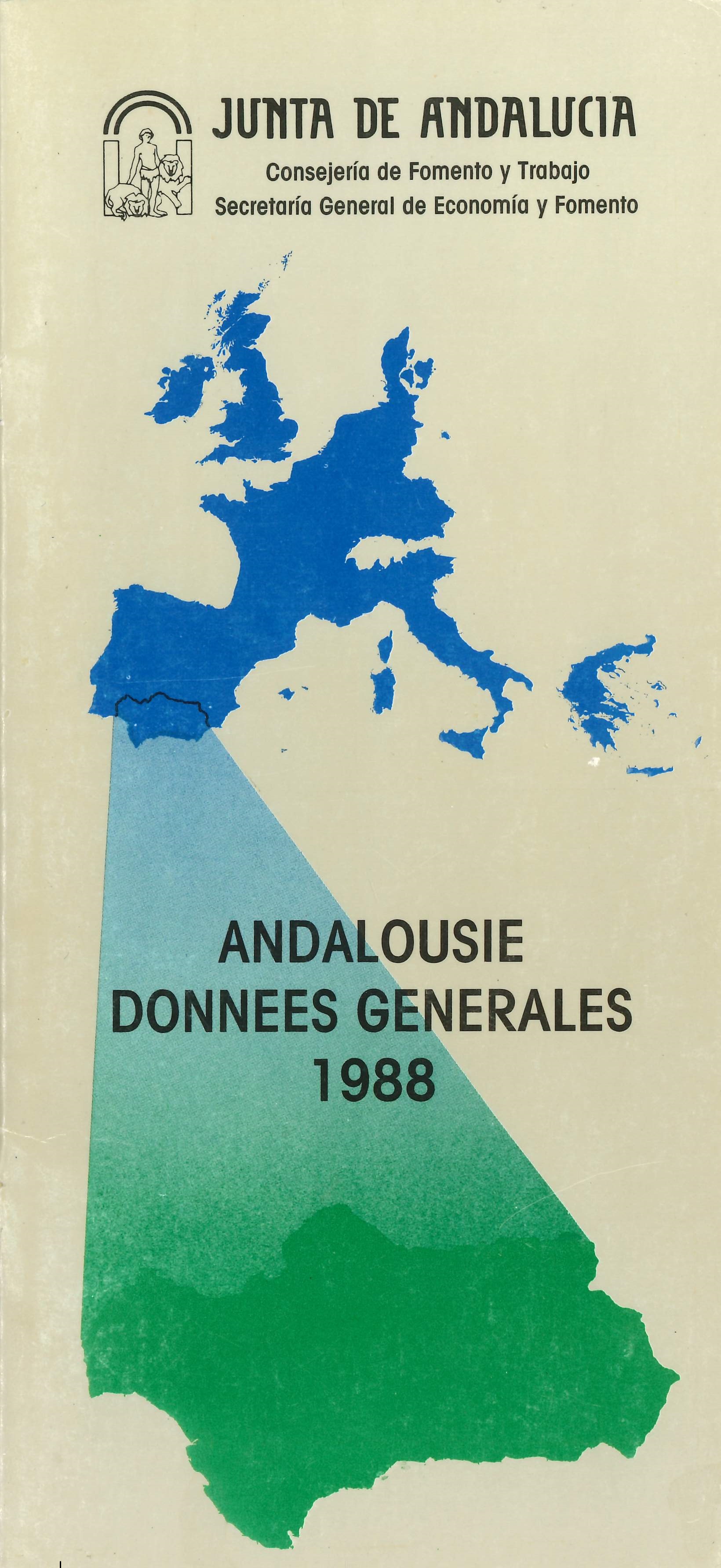 Imagen representativa de la publicación Andalousie: données générales 1988