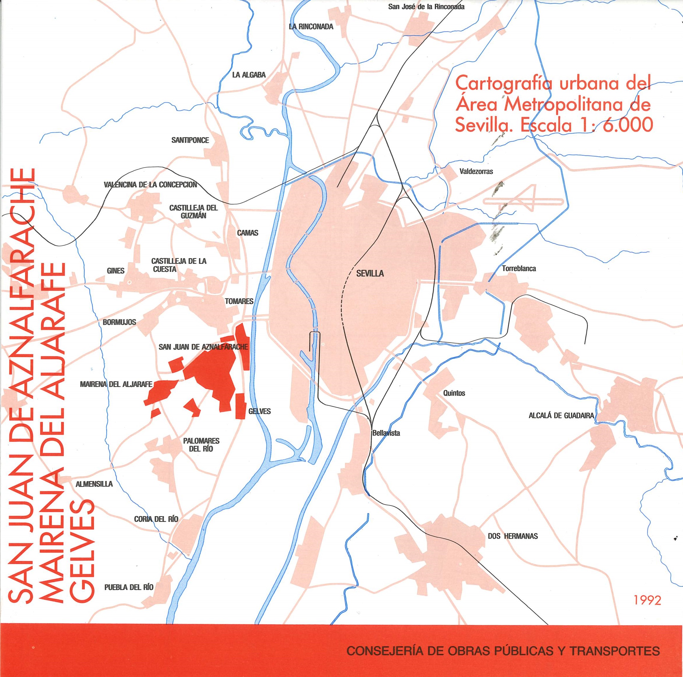 Imagen representativa del mapa San Juan de Aznalfarache, Mairena del Aljarafe, Gelves [1:6.000]