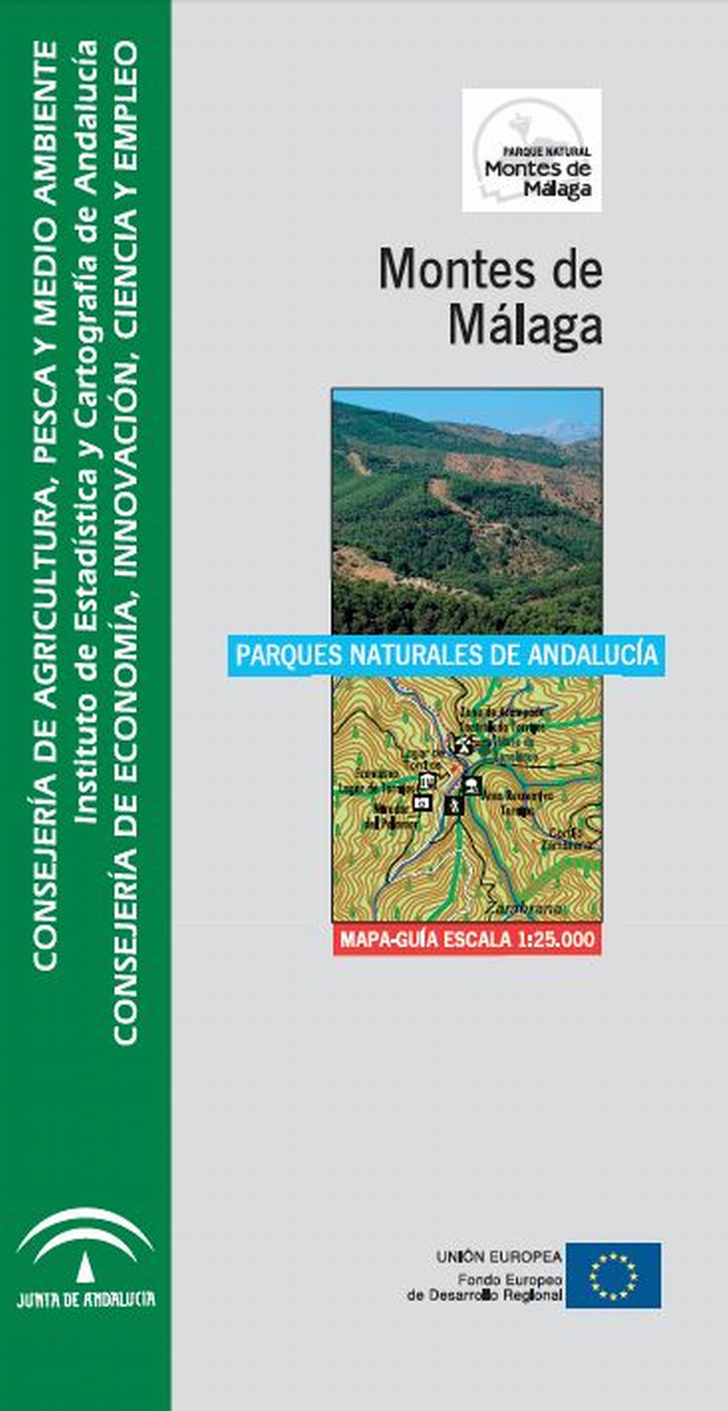 Imagen representativa del mapa Montes de Málaga: mapa-guía, escala 1:25.000