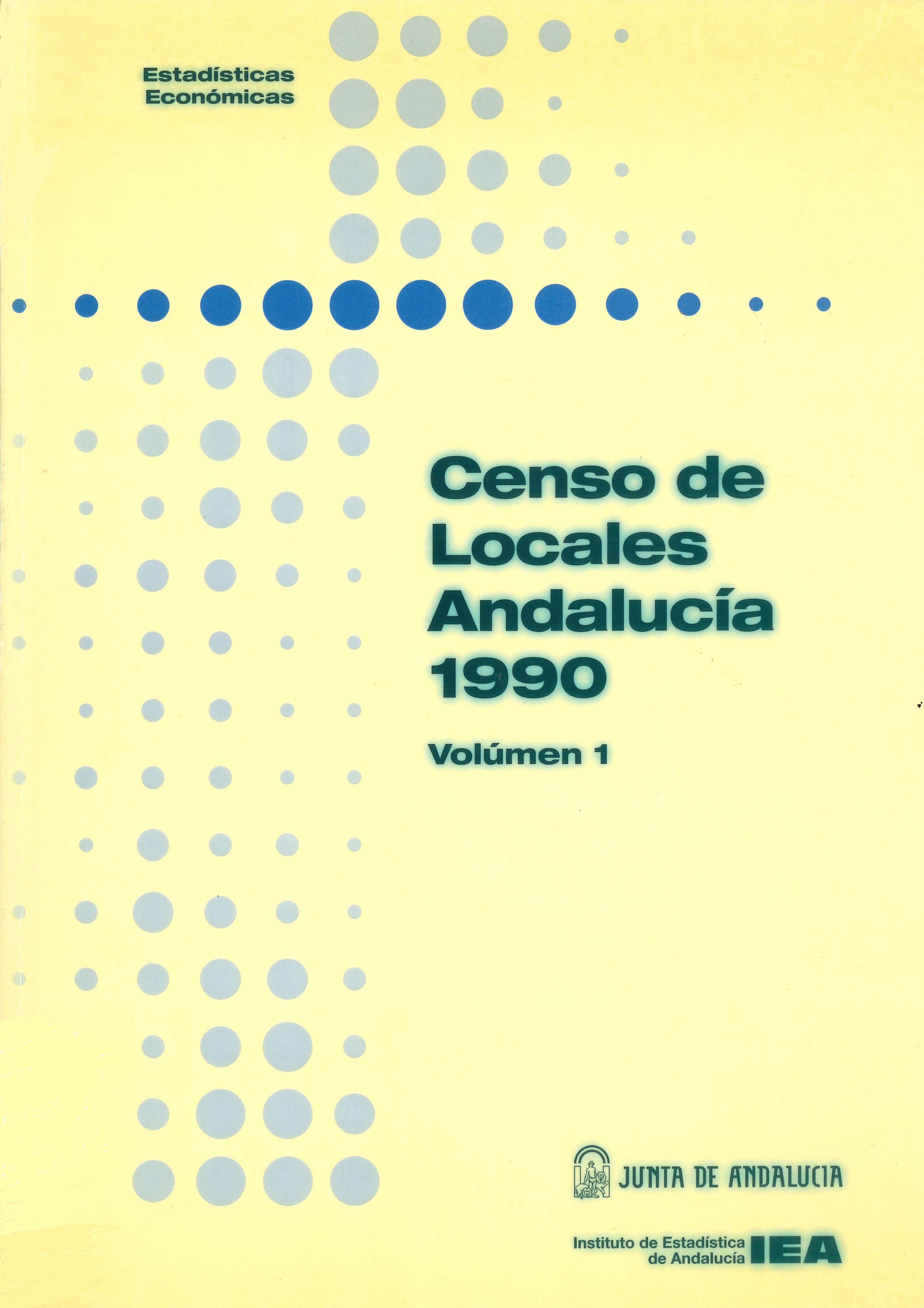 Imagen representativa de la publicación Censo de locales de Andalucía 1990