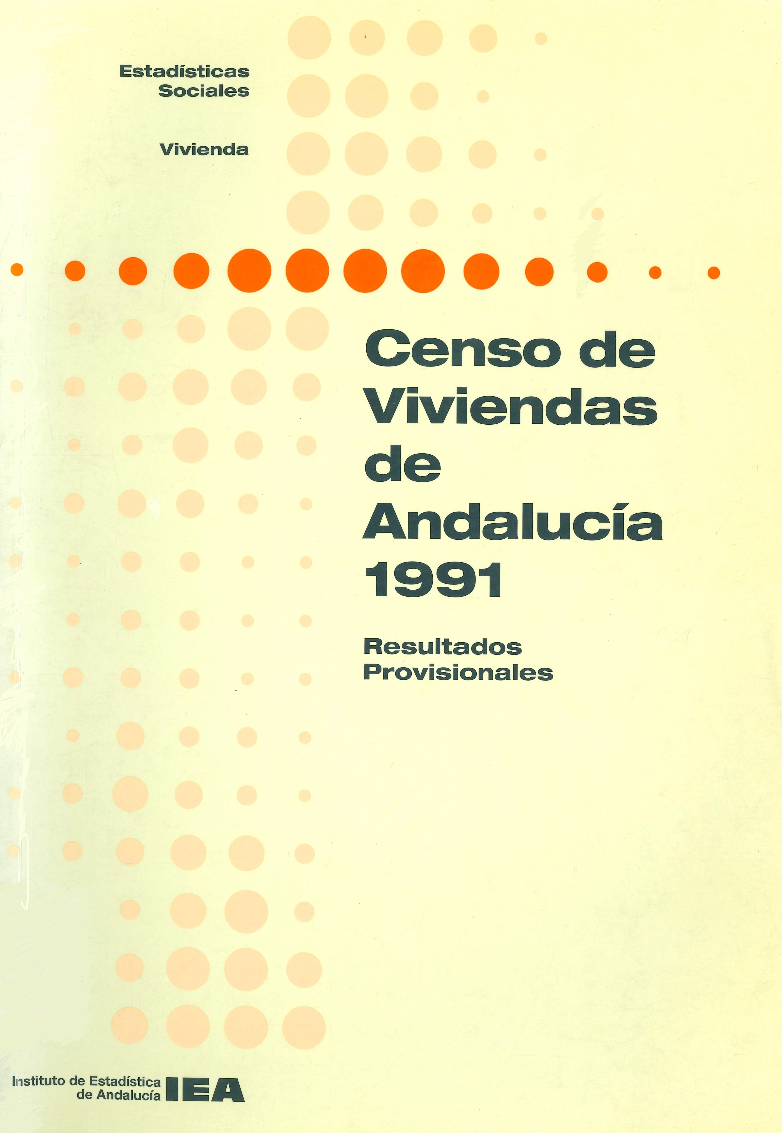 Imagen representativa de la publicación Censo de viviendas de Andalucía 1991: resultados provisionales