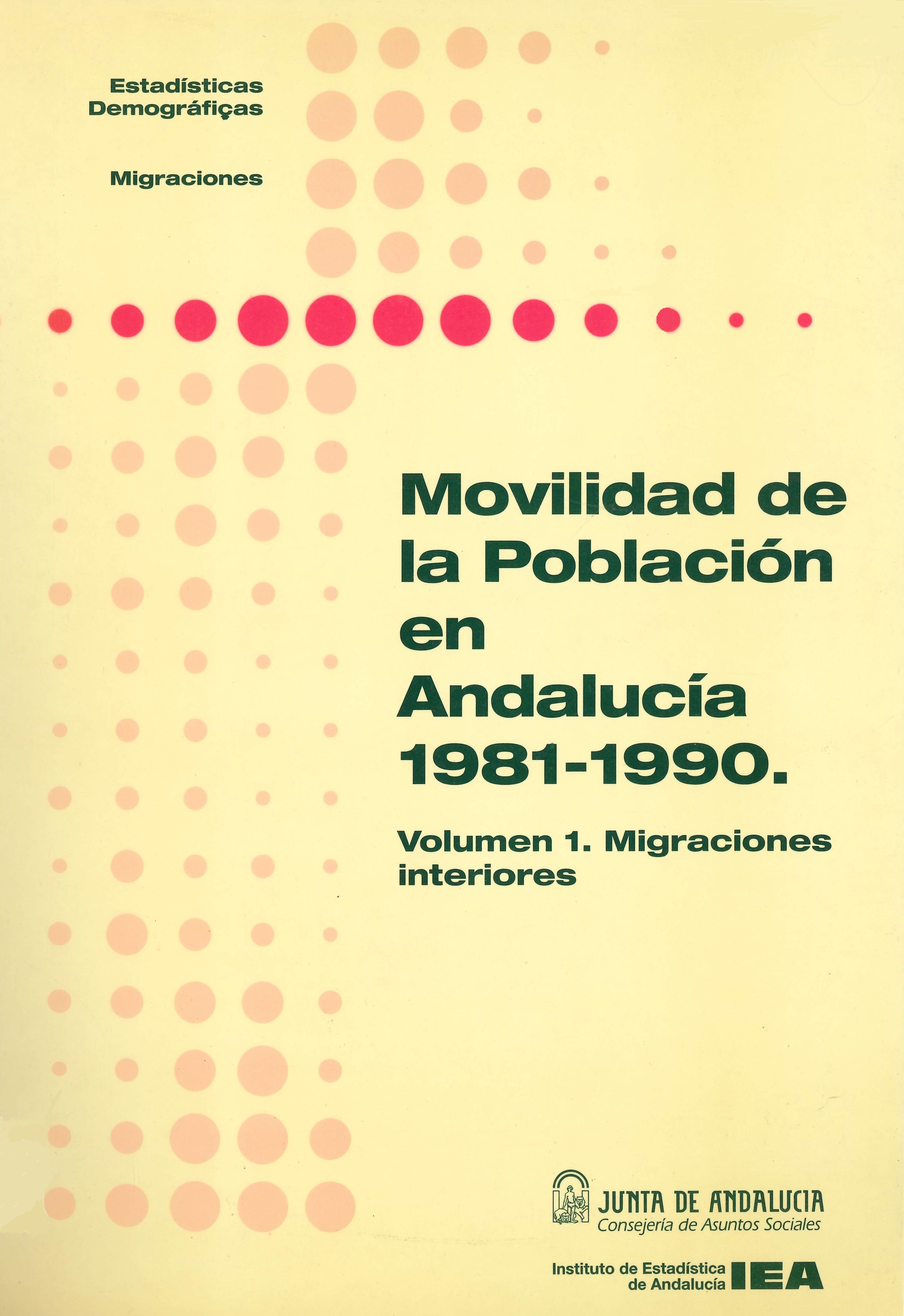 Imagen representativa de la publicación Movilidad de la población en Andalucía 1981-1990