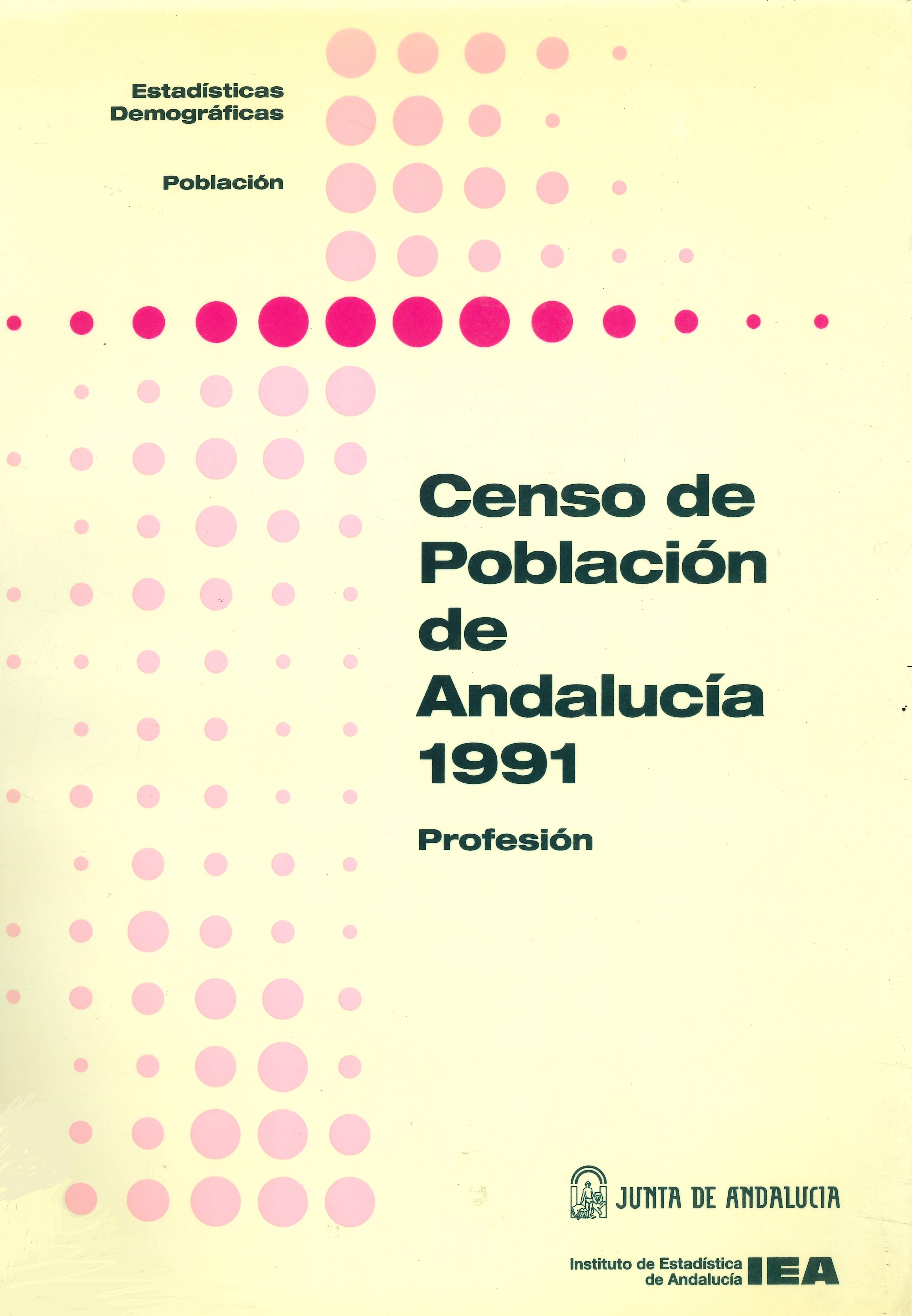 Imagen representativa de la publicación Censo de población de Andalucía: profesión