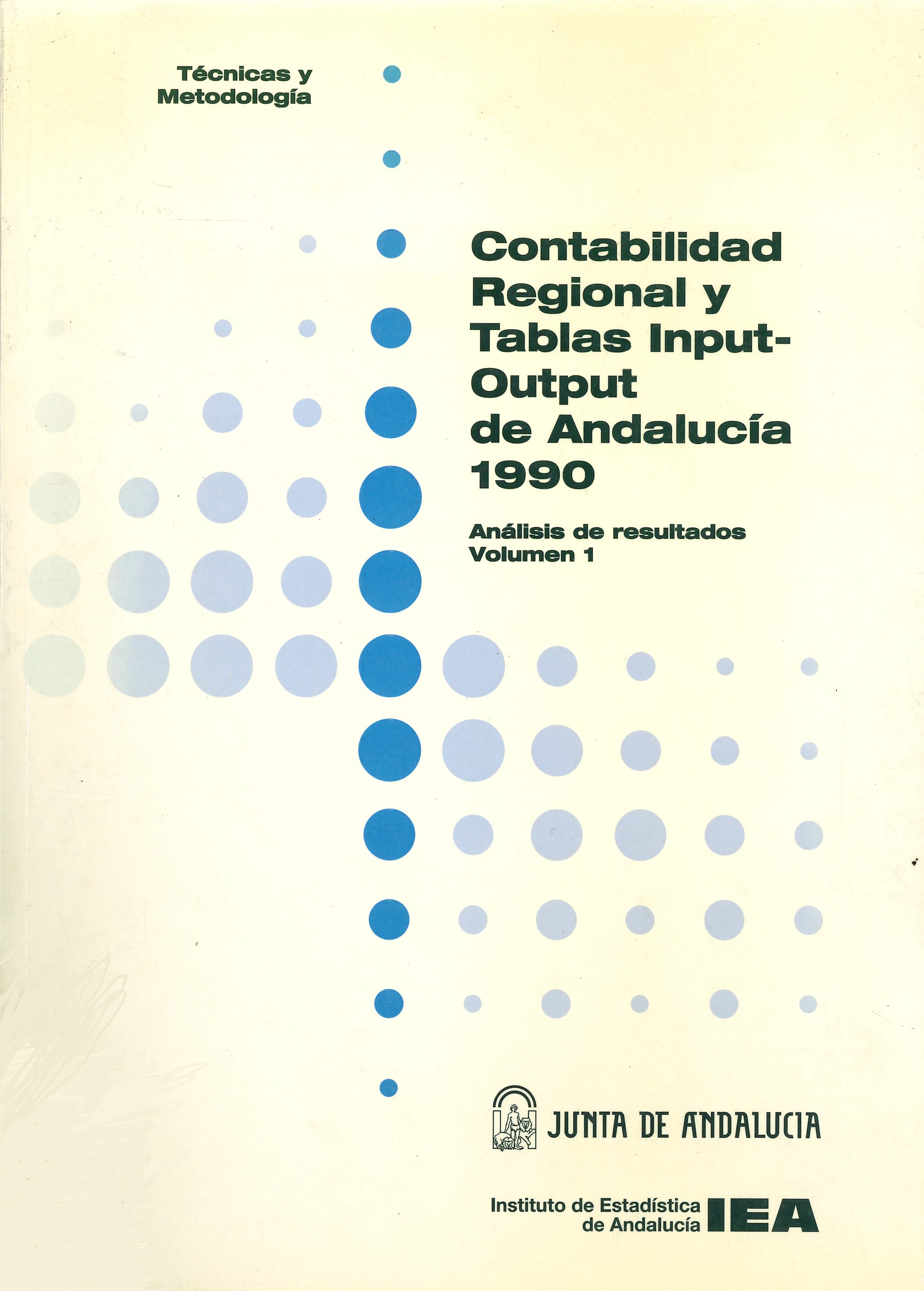 Imagen representativa de la publicación Contabilidad regional y tablas input-output de Andalucía 1990: análisis de resultados