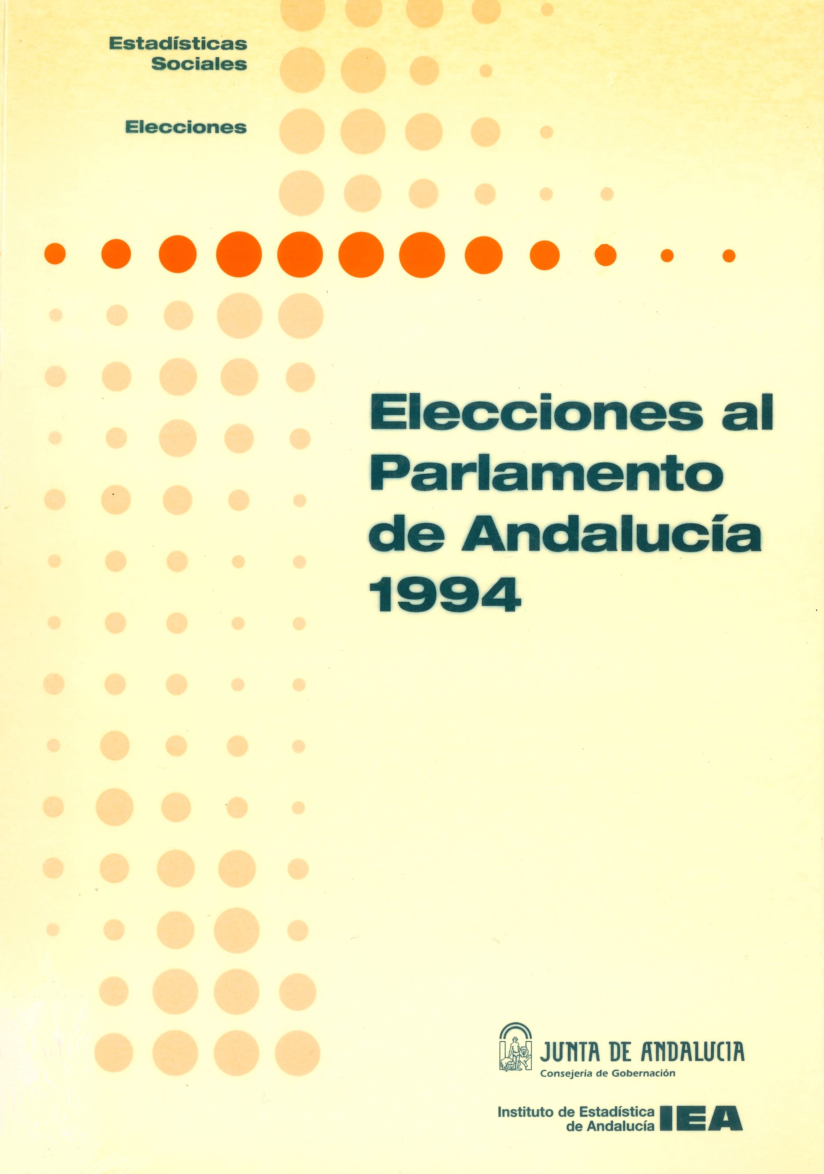 Imagen representativa de la publicación Elecciones al Parlamento de Andalucía 1994