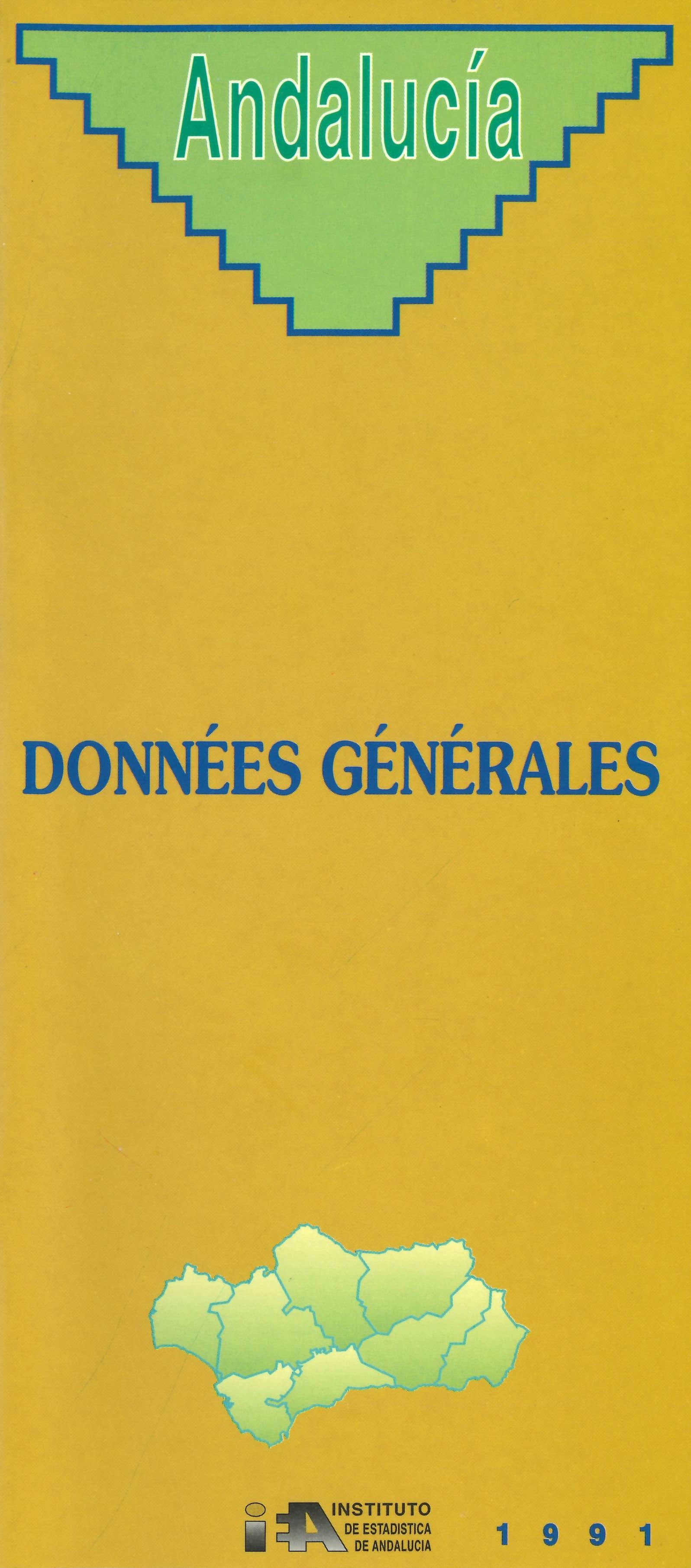 Imagen representativa de la publicación Andalousie: données générales 1991