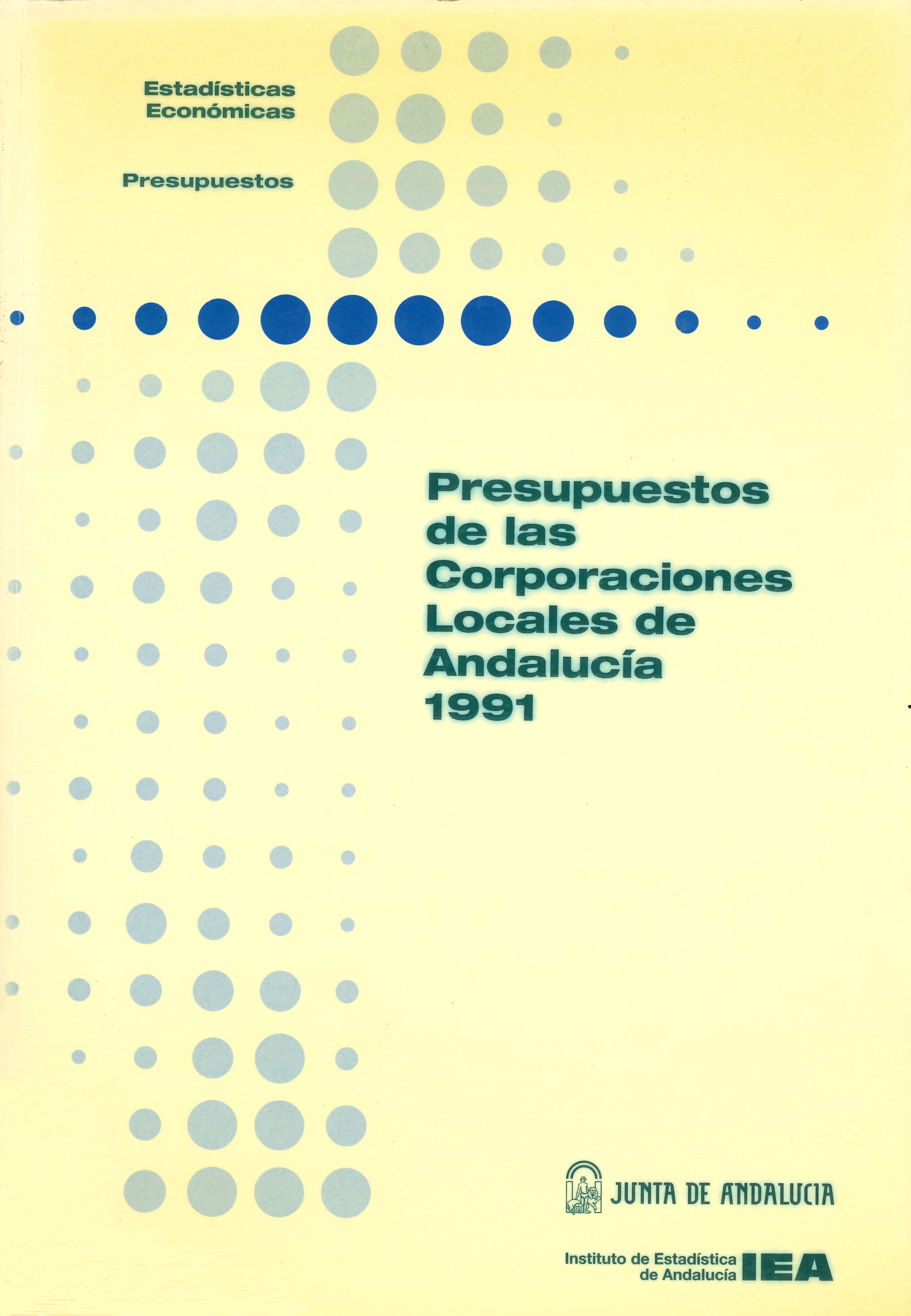 Imagen representativa de la publicación Presupuestos de las corporaciones locales de Andalucía 1991