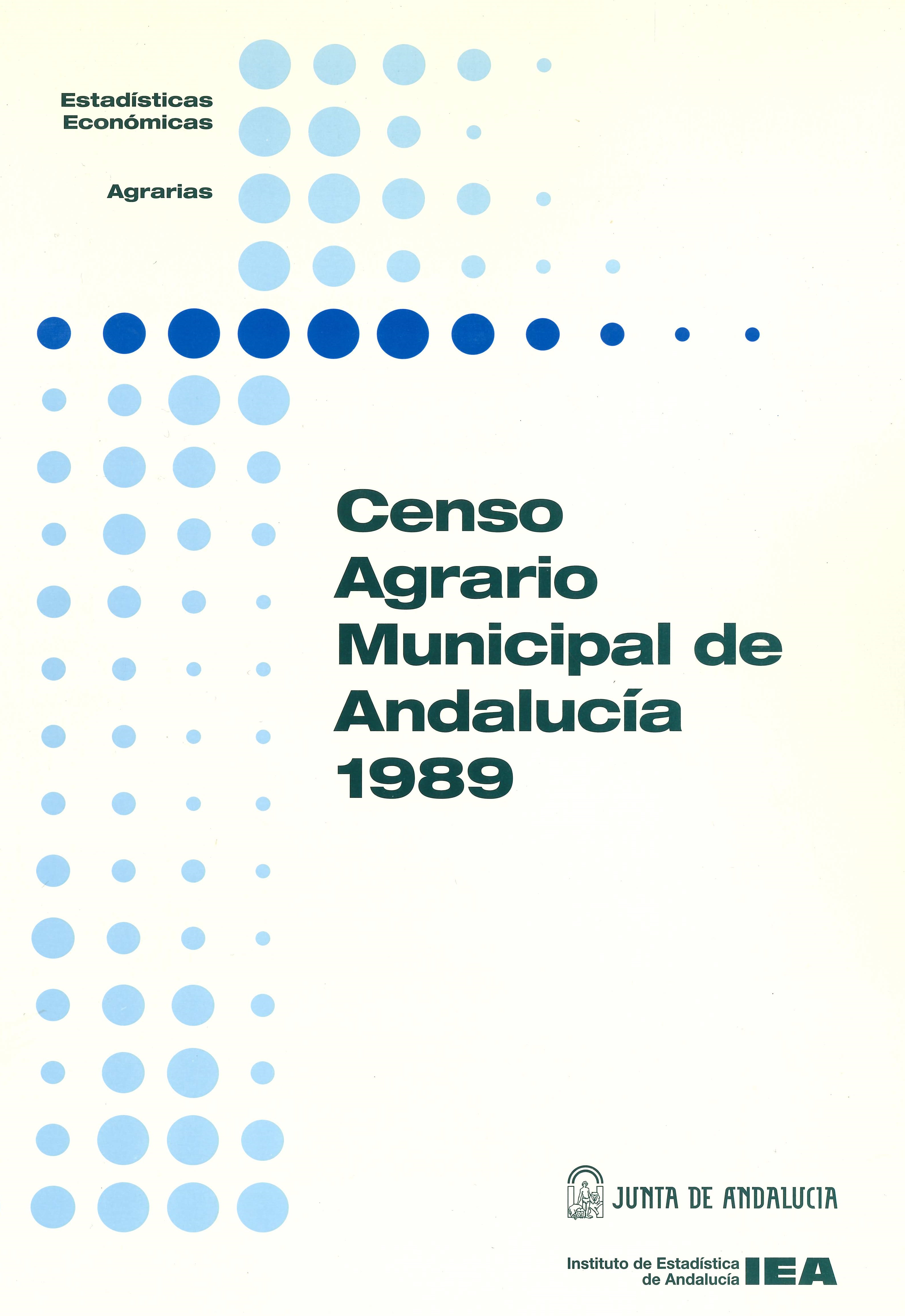 Imagen representativa de la publicación Censo agrario municipal de Andalucía 1989