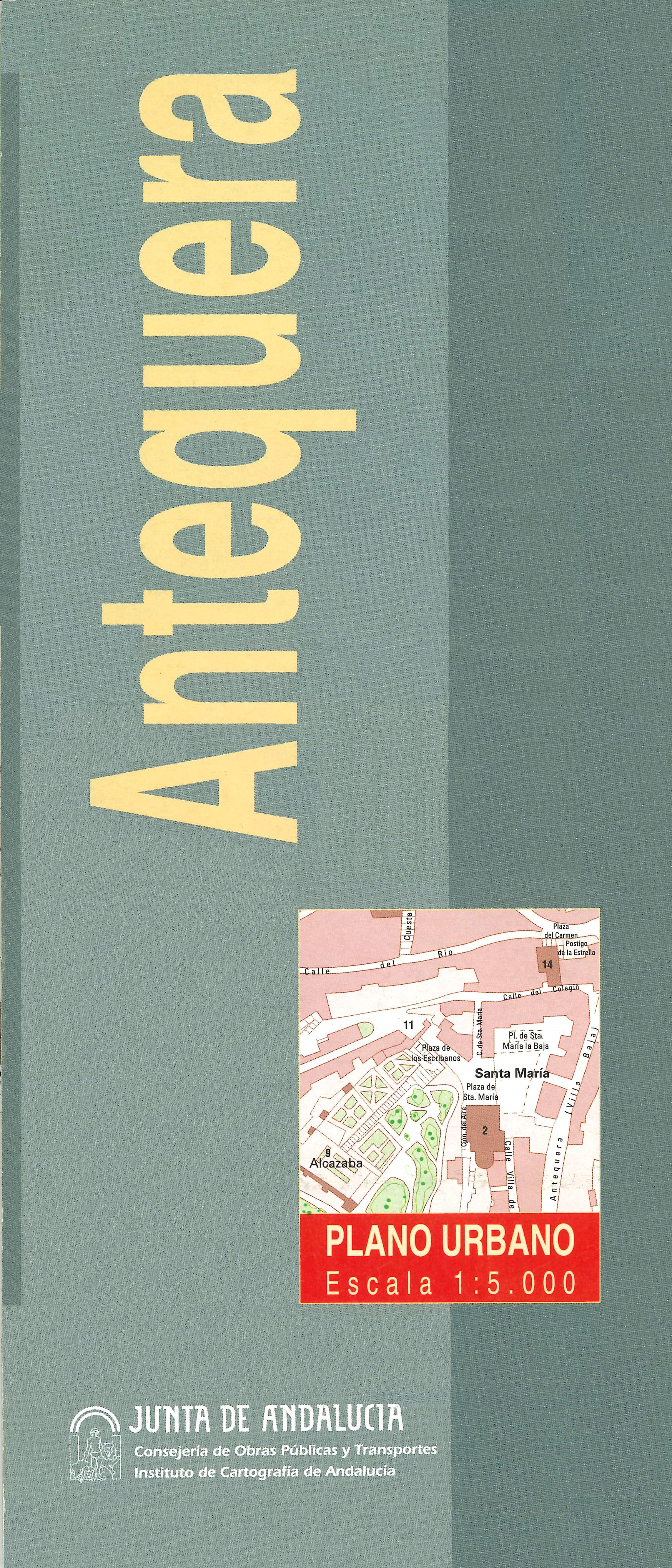 Imagen representativa del mapa Antequera: plano urbano, escala 1:5.000_1995