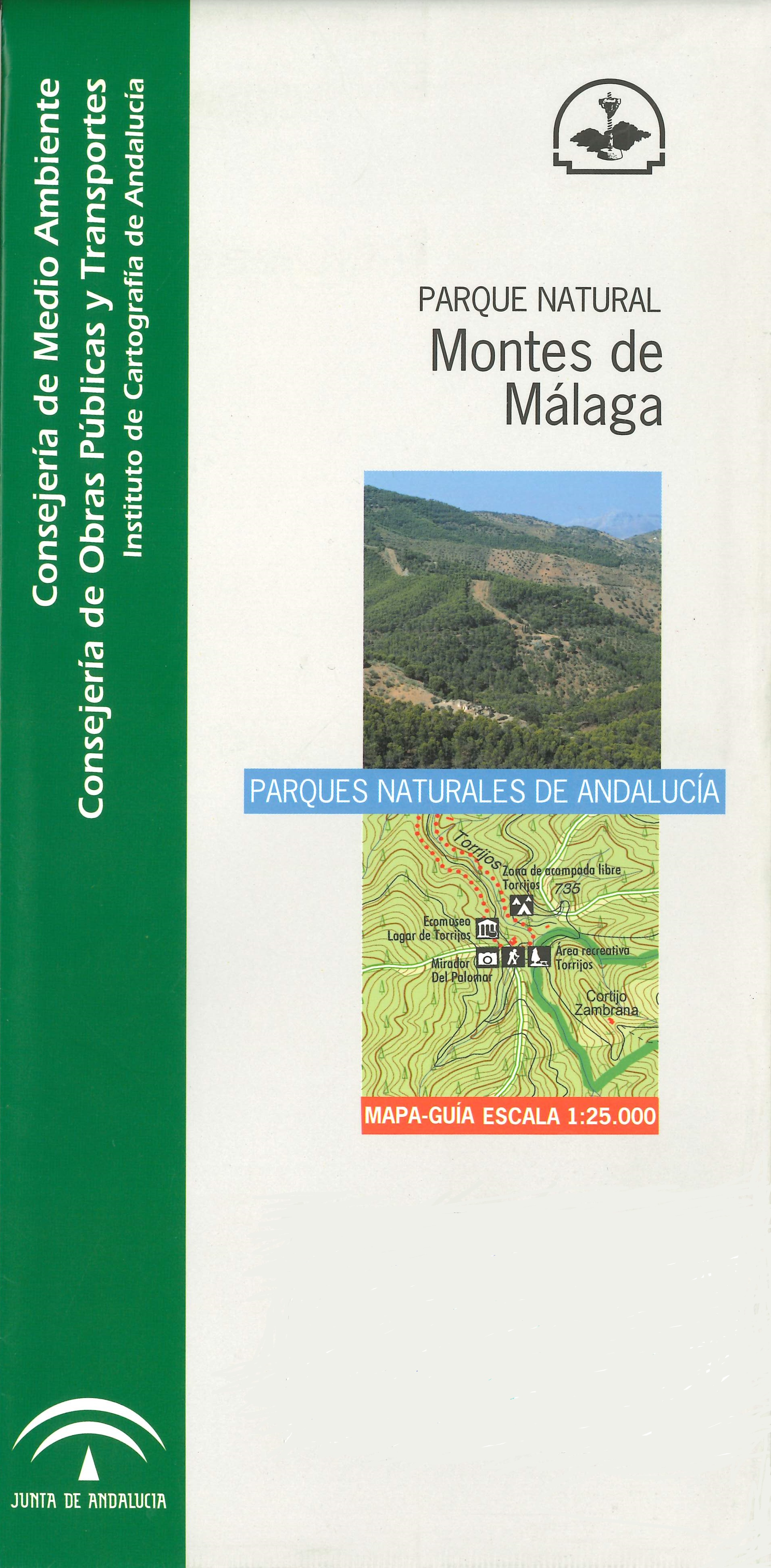 Imagen representativa del mapa Montes de Málaga: mapa-guía, escala 1:25.000_2005