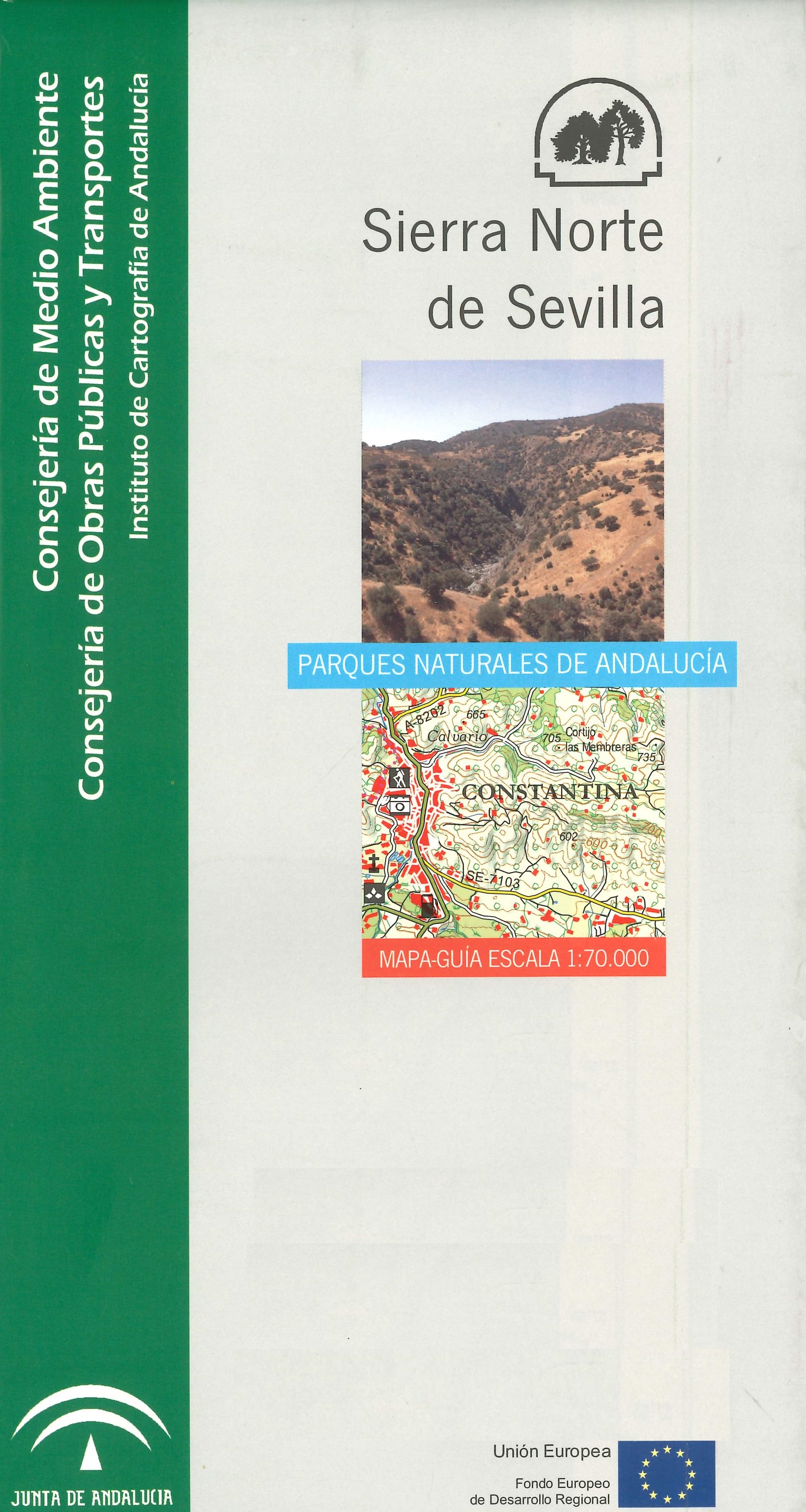 Imagen representativa del mapa Sierra Norte de Sevilla: mapa-guía, escala 1:70.000_2006