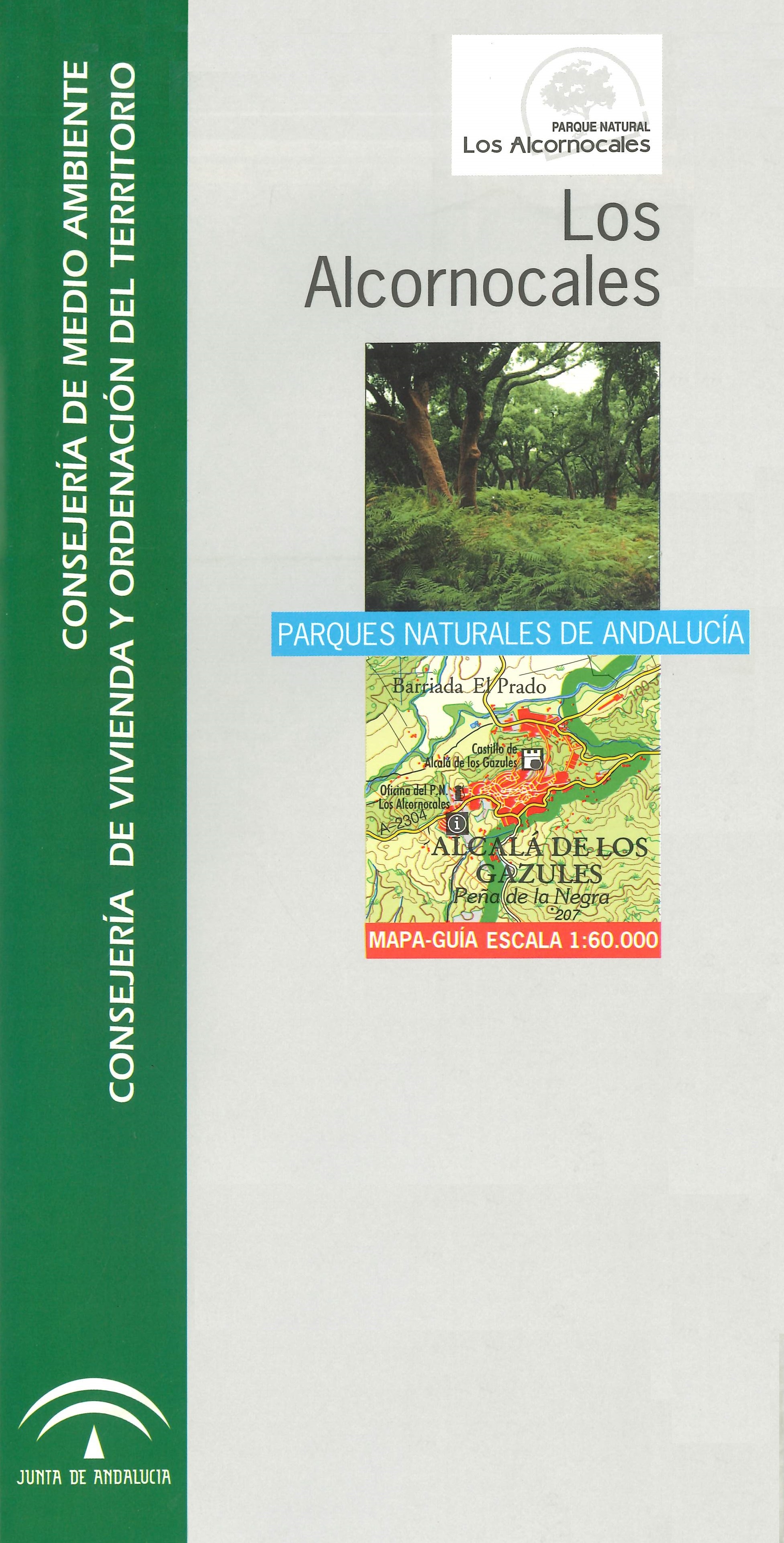 Imagen representativa del mapa Los Alcornocales: mapa-guía, escala 1:60.000_2009