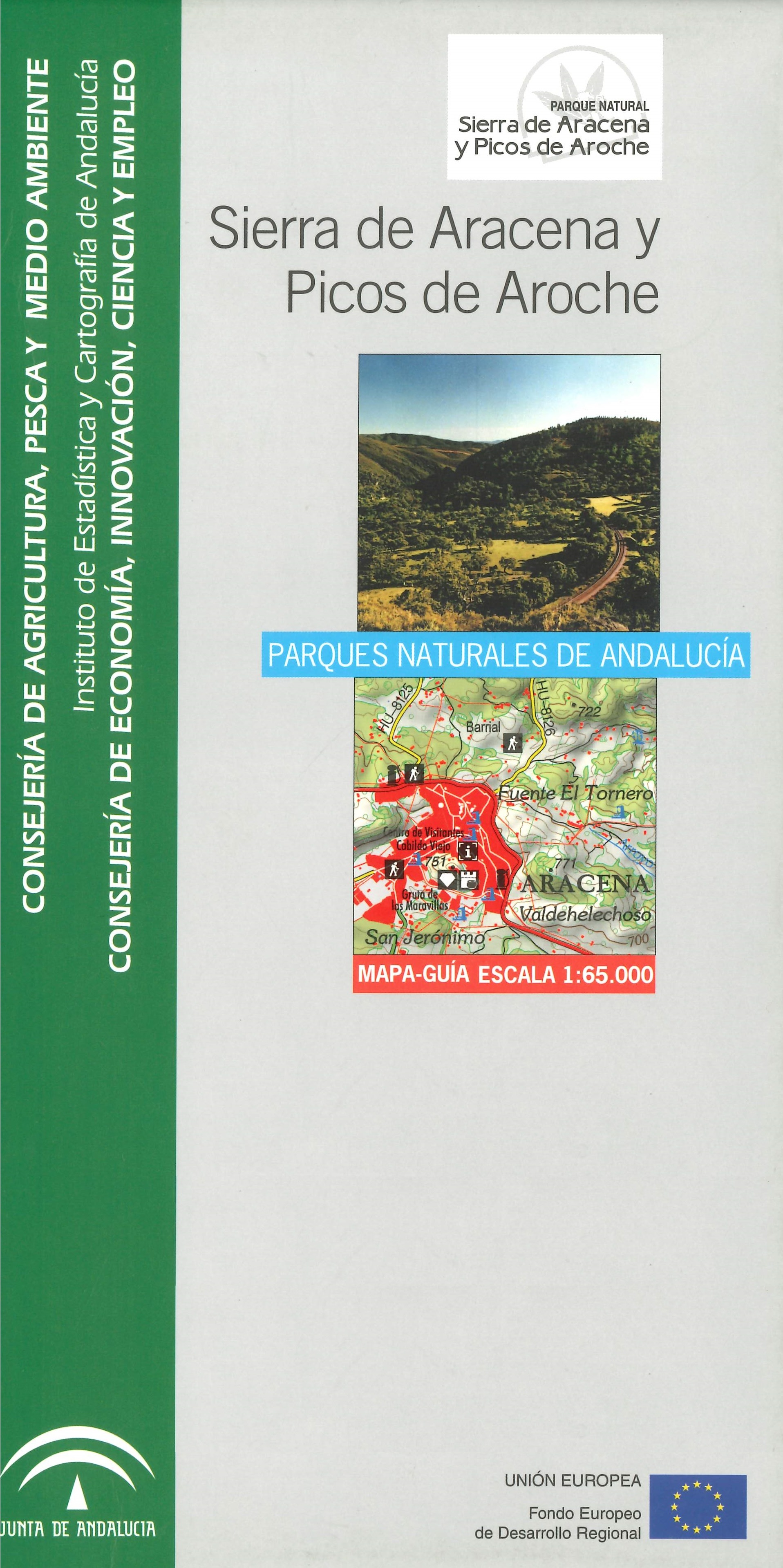 Imagen representativa del mapa Sierra de Aracena y Picos de Aroche: mapa-guía, escala 1:65.000_2012