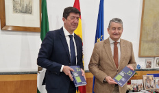 Juan Marín y Antonio Sanz en un momento de la reunión