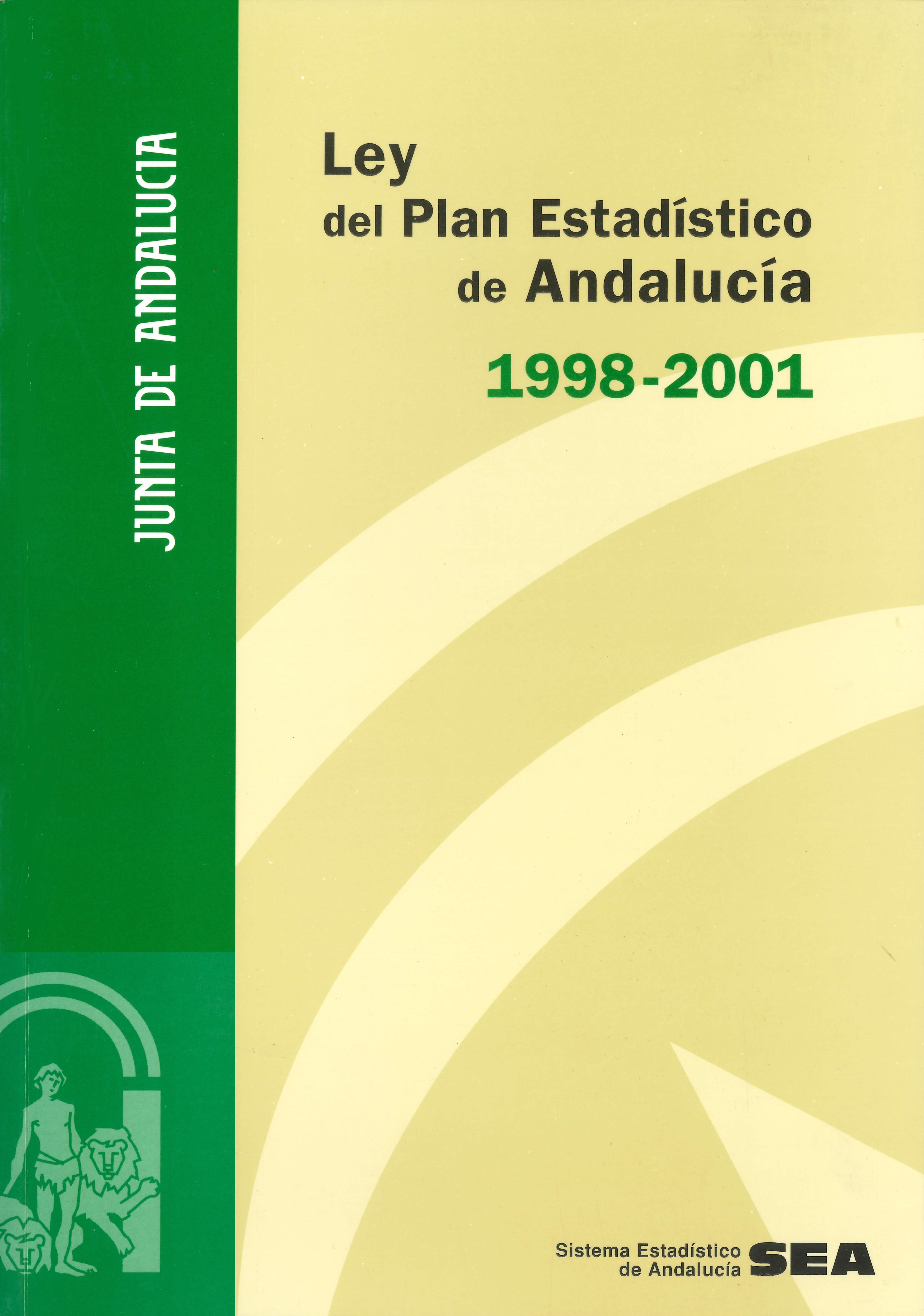 Imagen representativa de la publicación Ley del Plan Estadístico de Andalucía 1998-2001