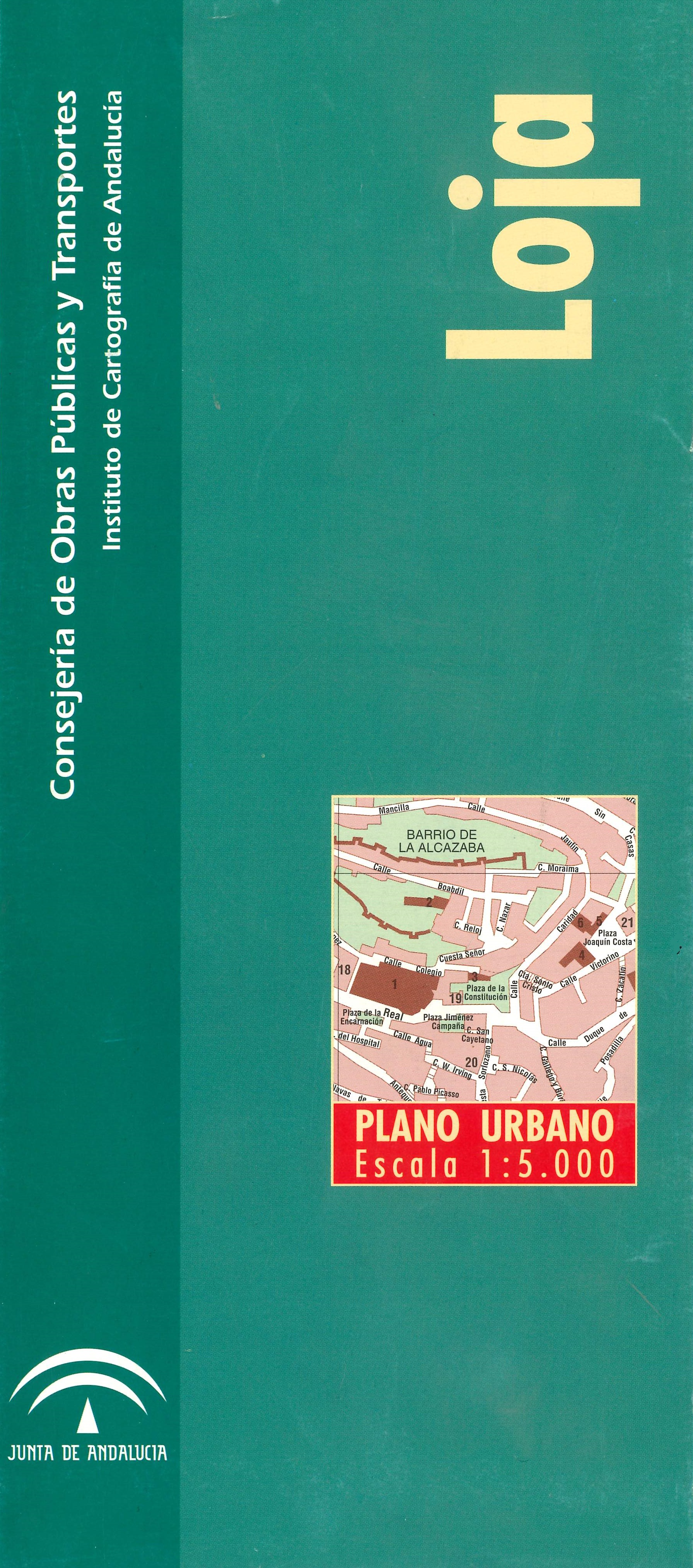 Imagen representativa del mapa Loja: plano urbano, escala 1:5.000_1999