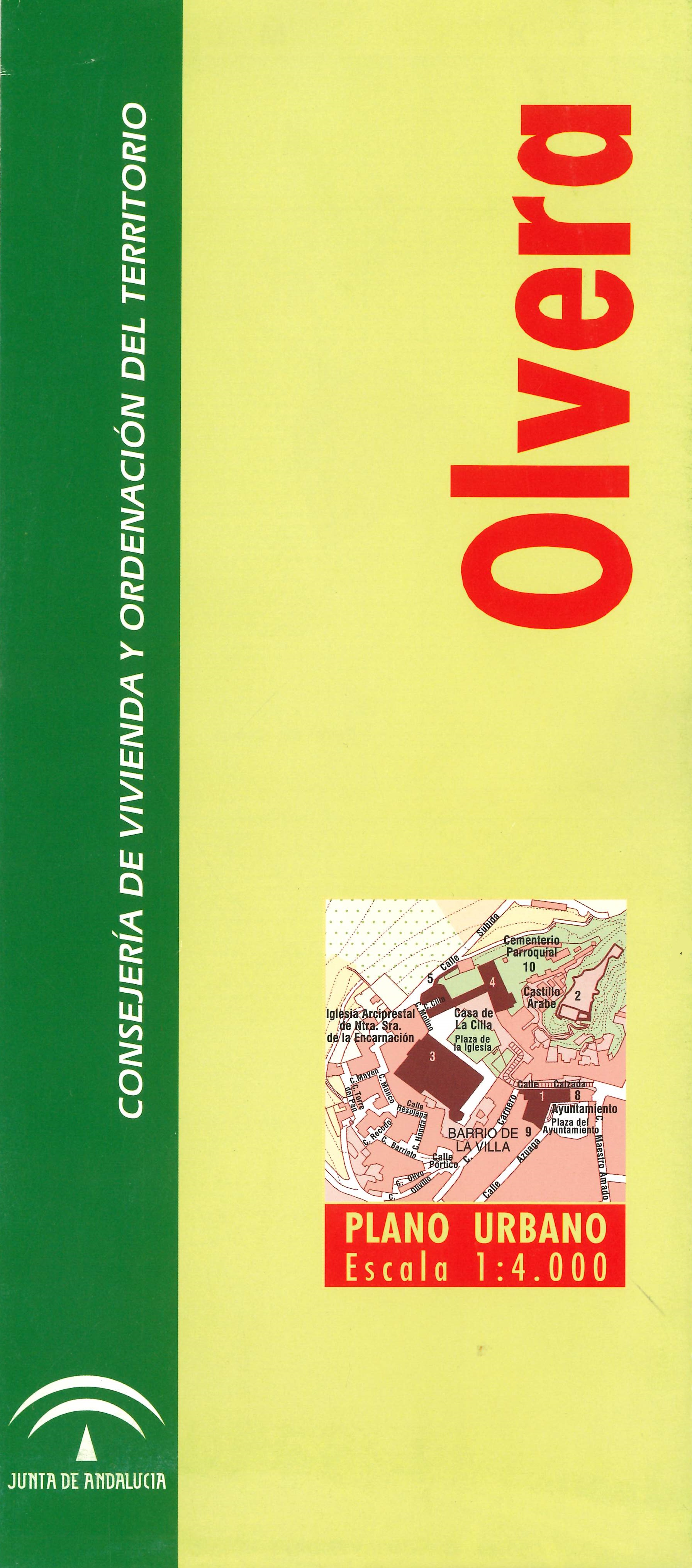 Imagen representativa del mapa Olvera: plano urbano, escala 1:4.000_2009