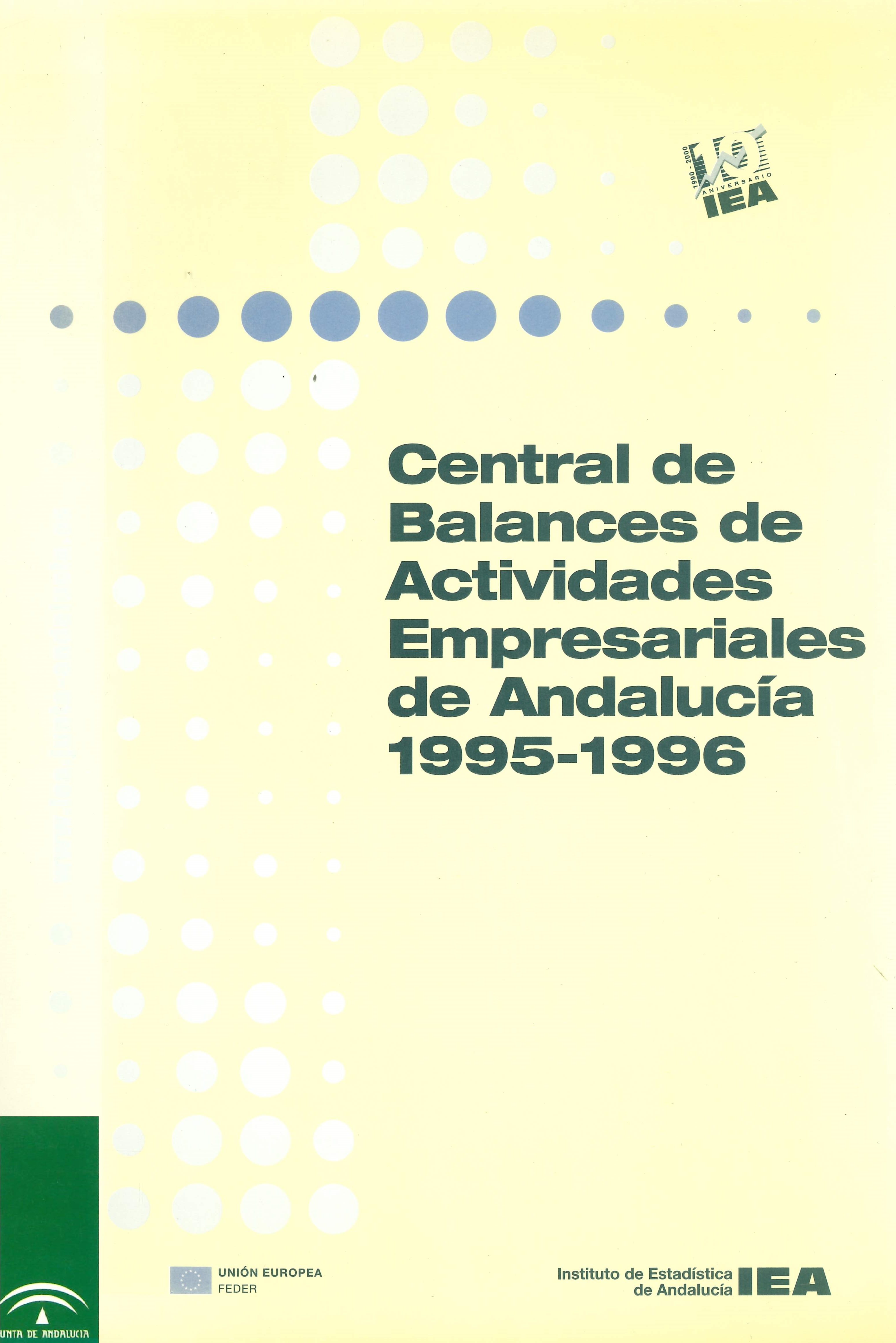 Imagen representativa de la publicación Central de balances de actividades empresariales de Andalucía 1995-1996