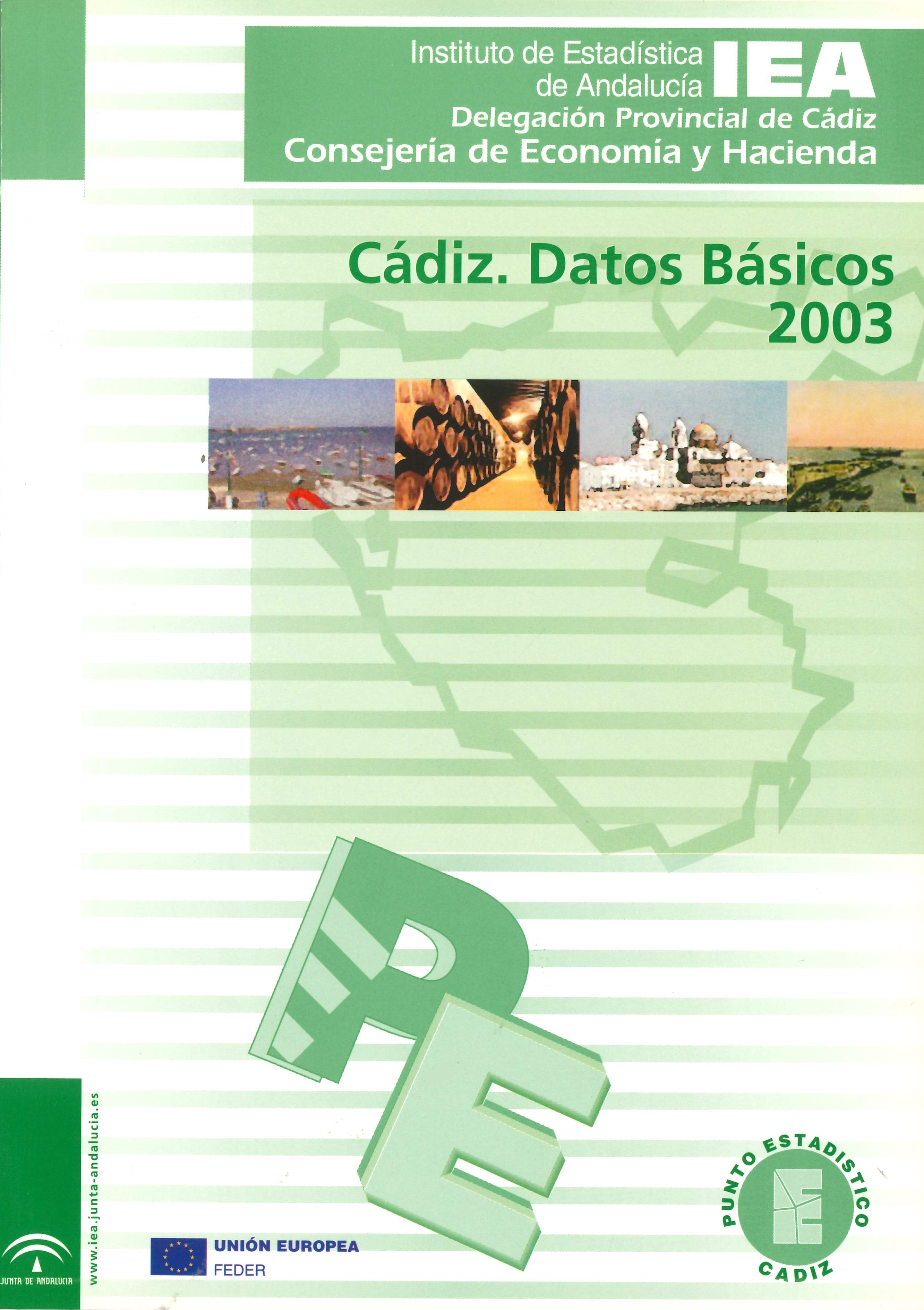 Imagen representativa de la publicación Cádiz: datos básicos 2003