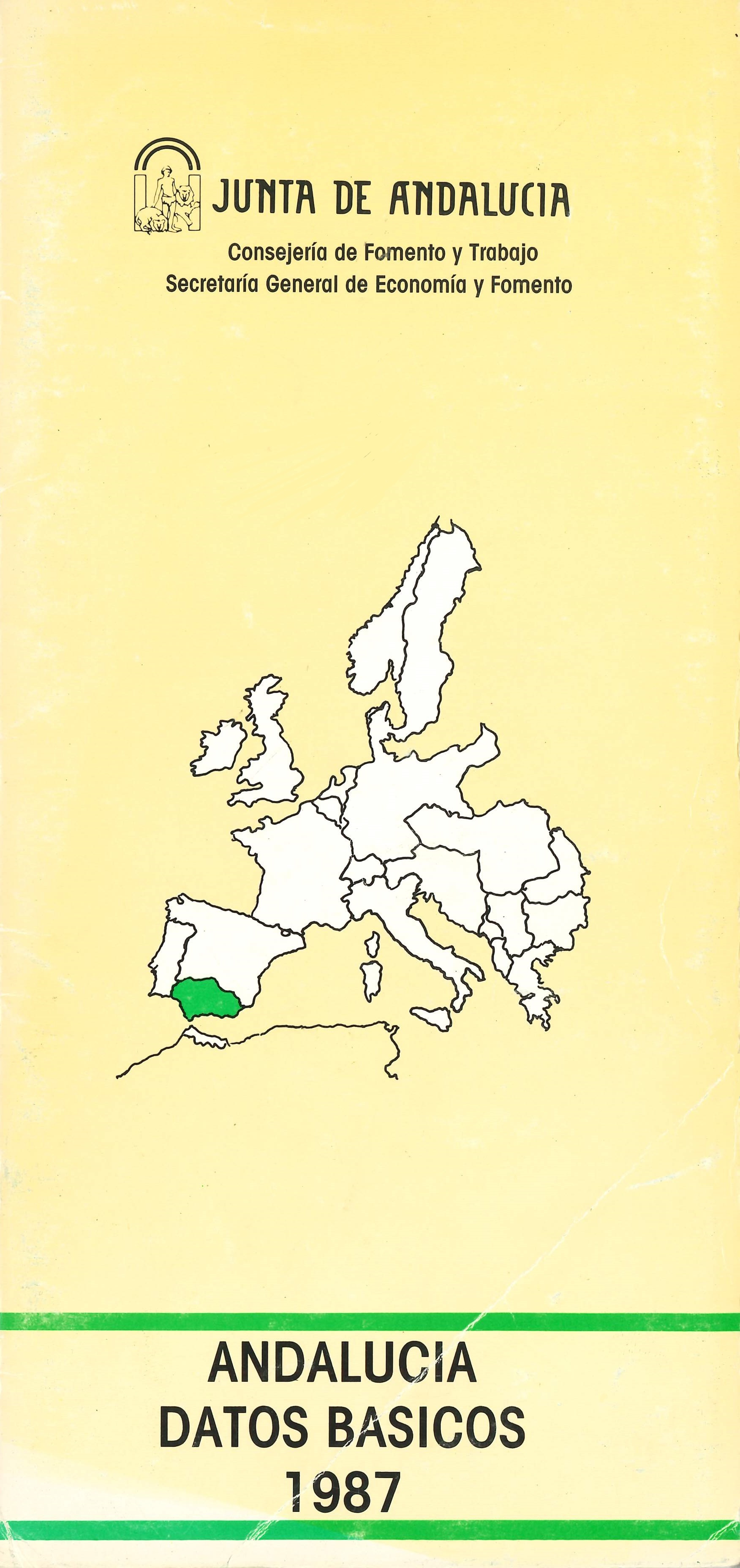 Imagen representativa de la publicación Andalucía: datos básicos 1987