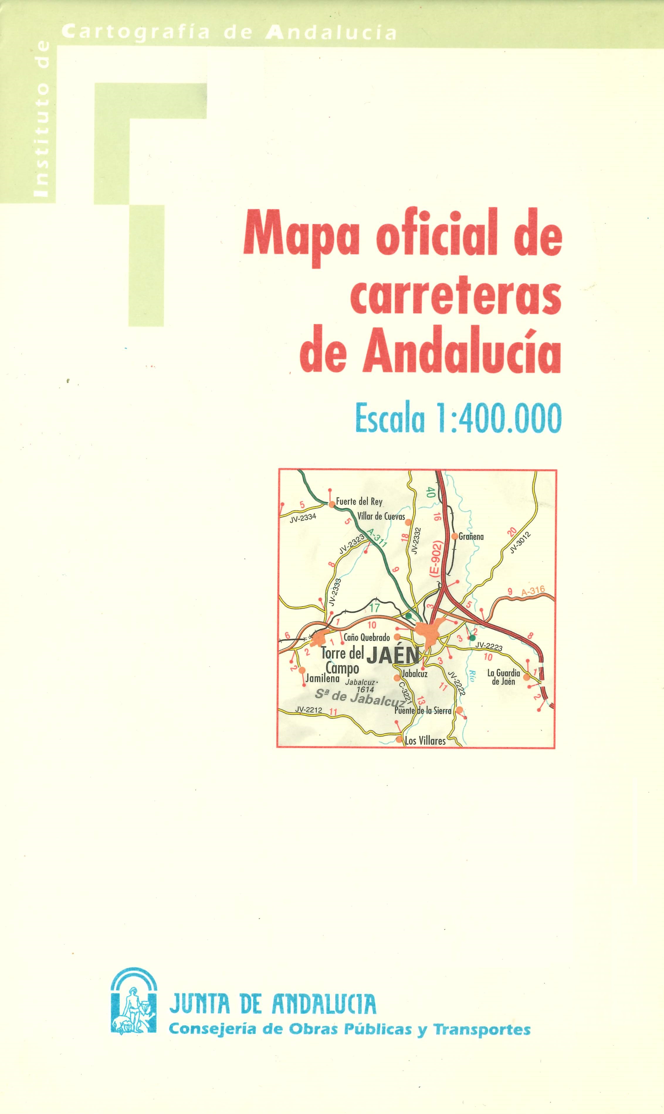 Imagen representativa del mapa Mapa oficial de carreteras de Andalucía, escala 1:400.000_1996