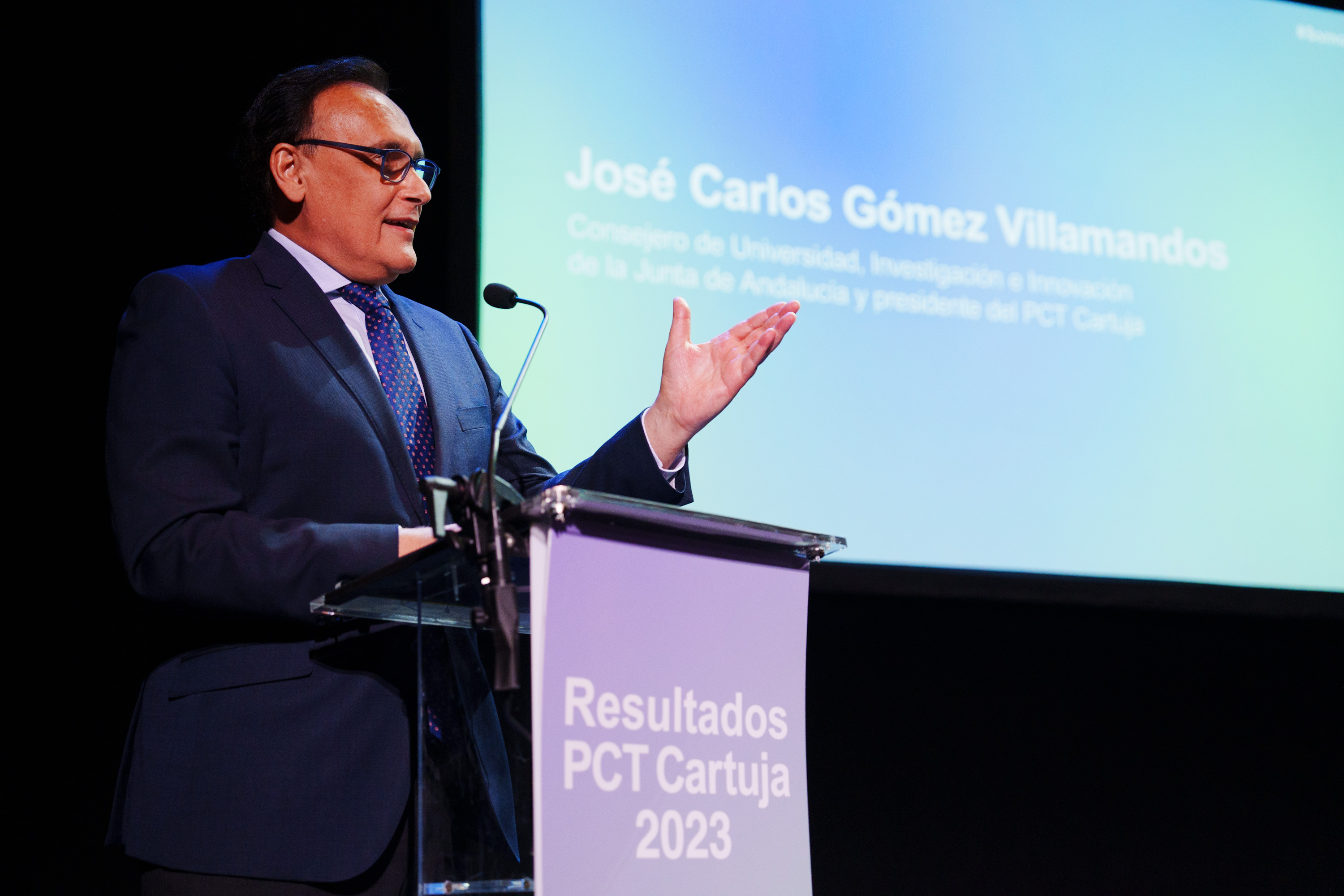 Villamandos en la presentación de resultados del PCT Cartuja