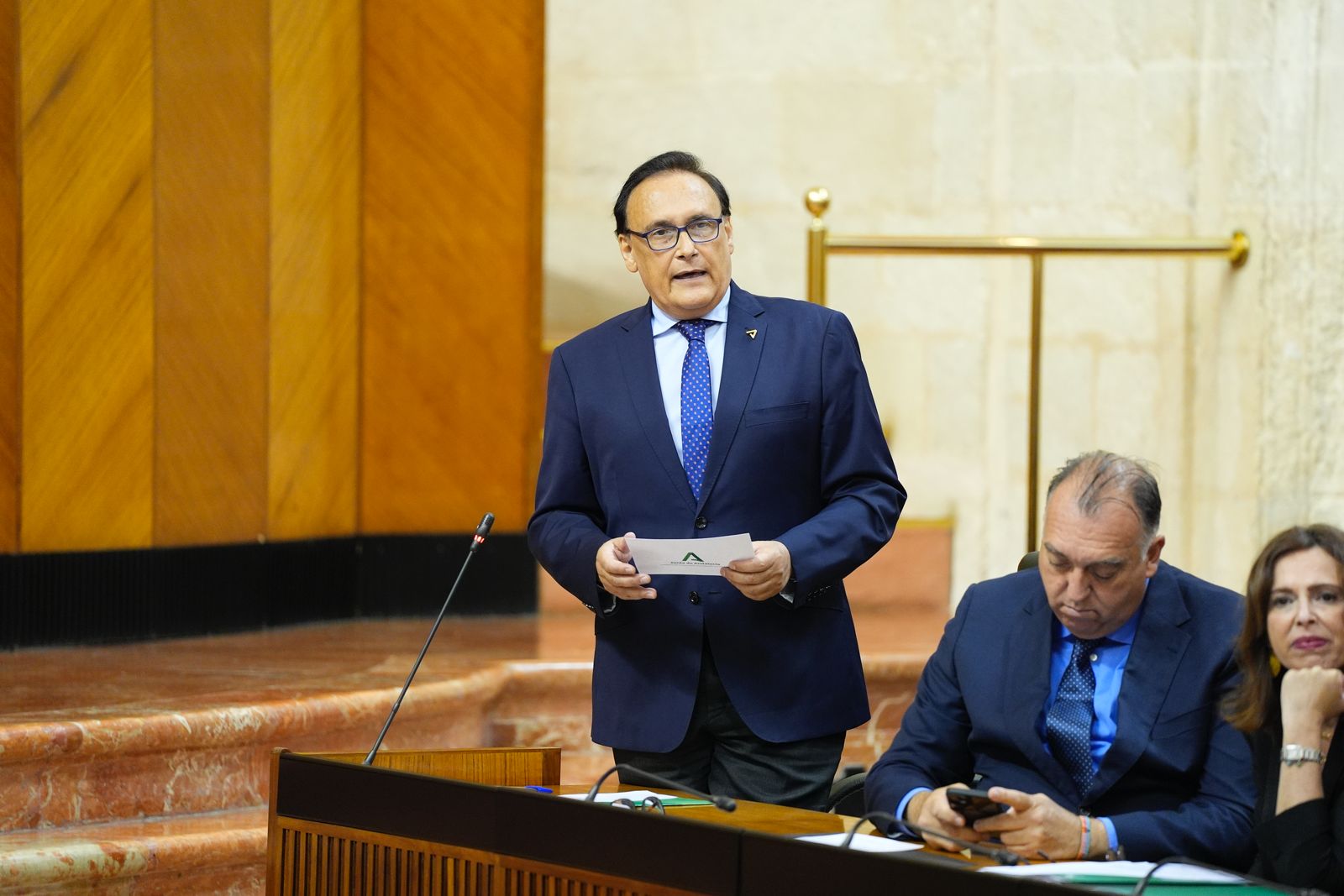 Villamandos en el pleno del Parlamento