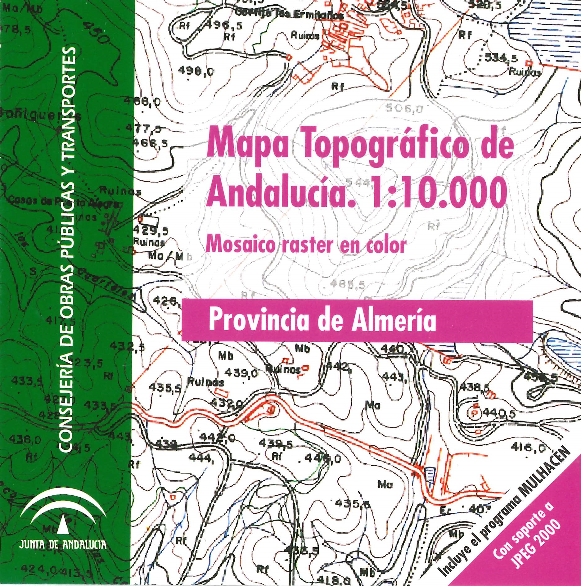 Imagen representativa del Mapa topográfico de Andalucía 1:10.000: mosaico raster en color, provincia de Almería_2007