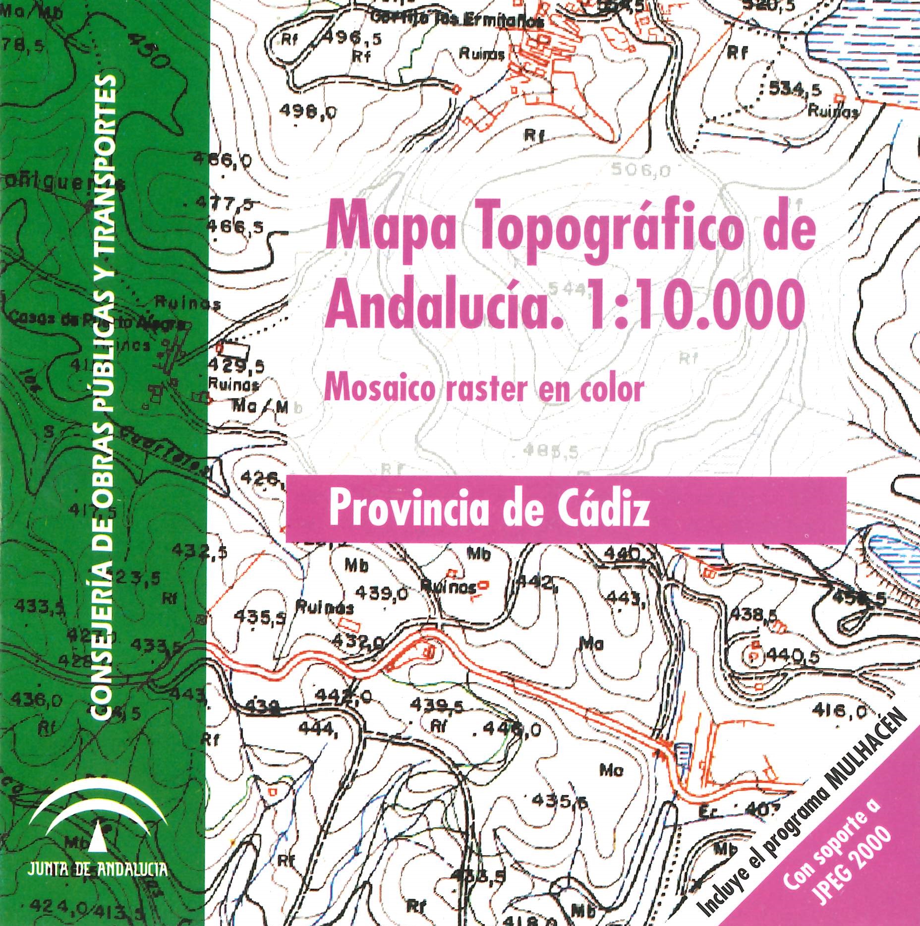 Imagen representativa del Mapa topográfico de Andalucía 1:10.000: mosaico raster en color, provincia de Cádiz_2007