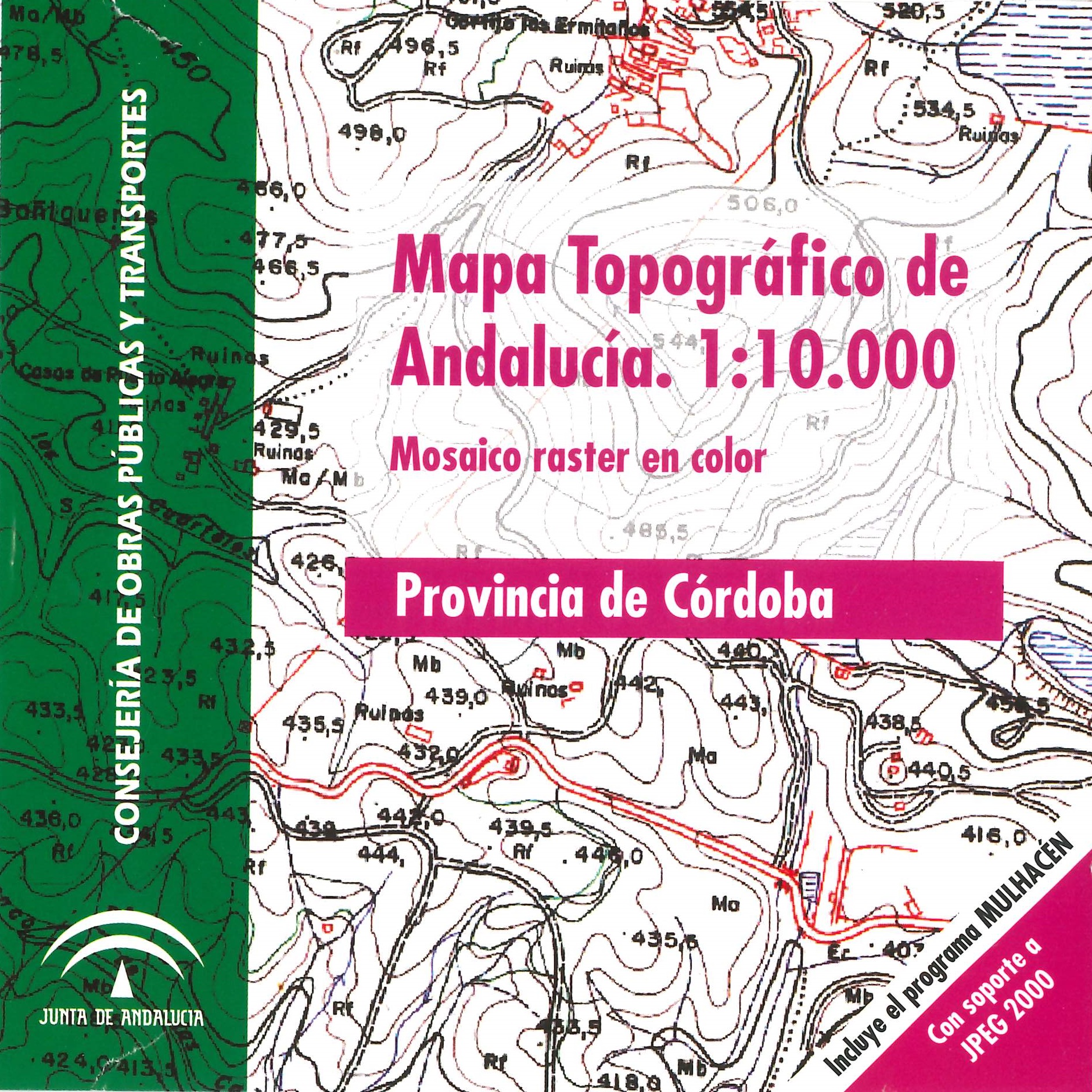 Imagen representativa del Mapa topográfico de Andalucía 1:10.000: mosaico raster en color, provincia de Córdoba_2007